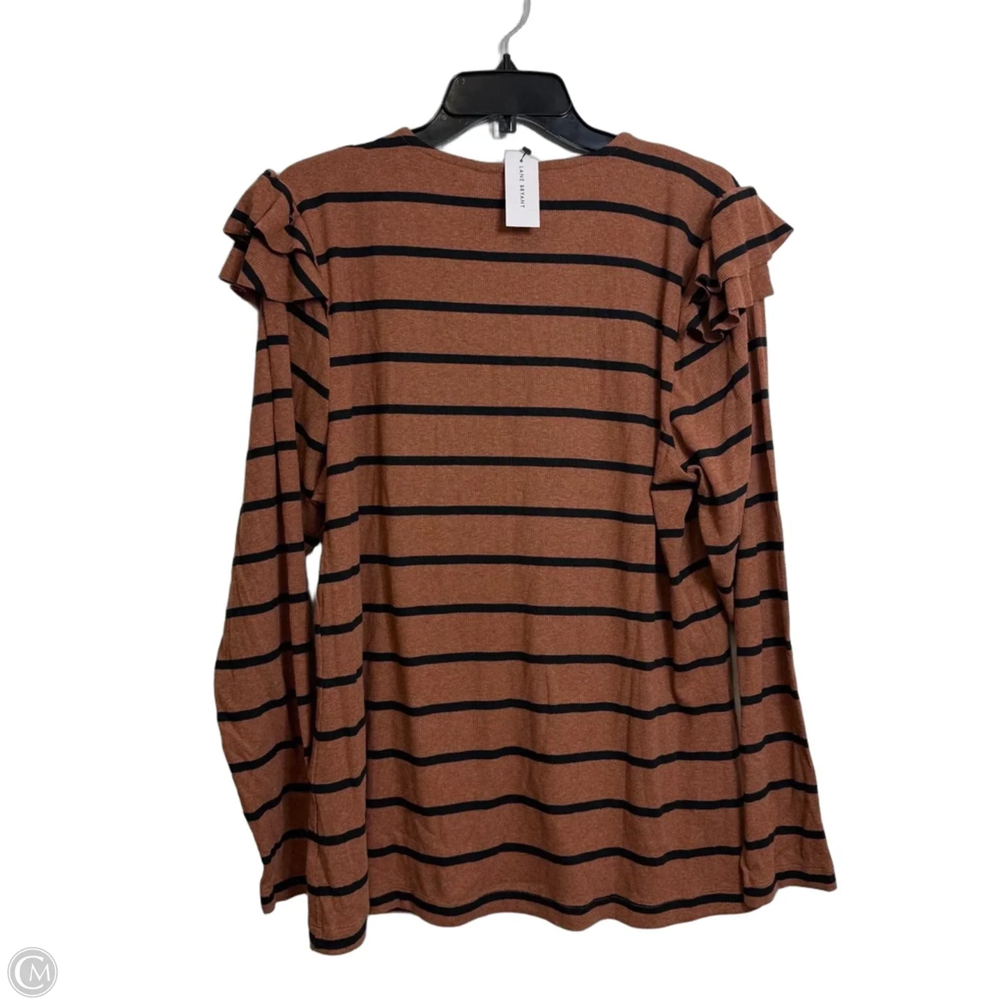 Top Long Sleeve By Lane Bryant In Striped Pattern, Size: 22
