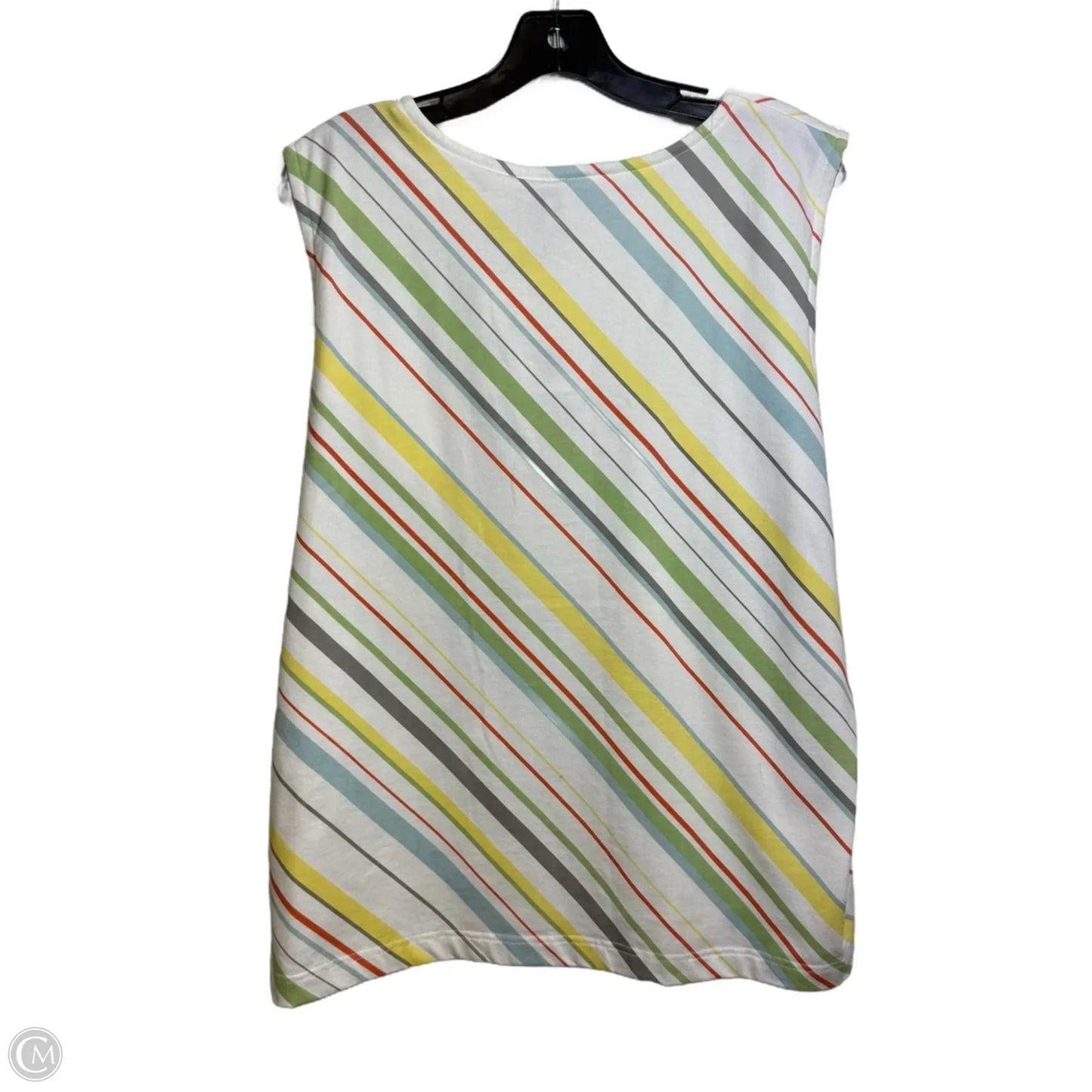 Top Sleeveless By Liz Claiborne In Striped Pattern, Size: 2x