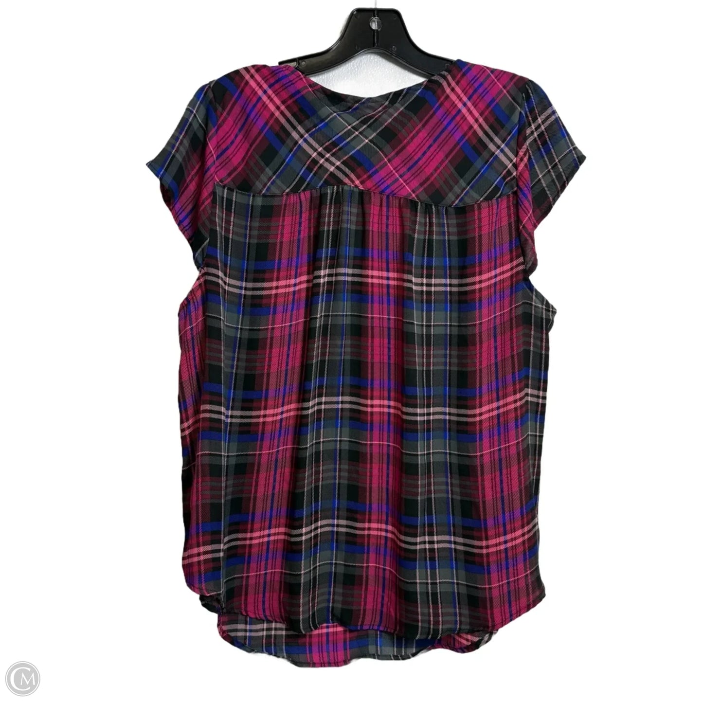 Top Sleeveless By Torrid In Plaid Pattern, Size: L