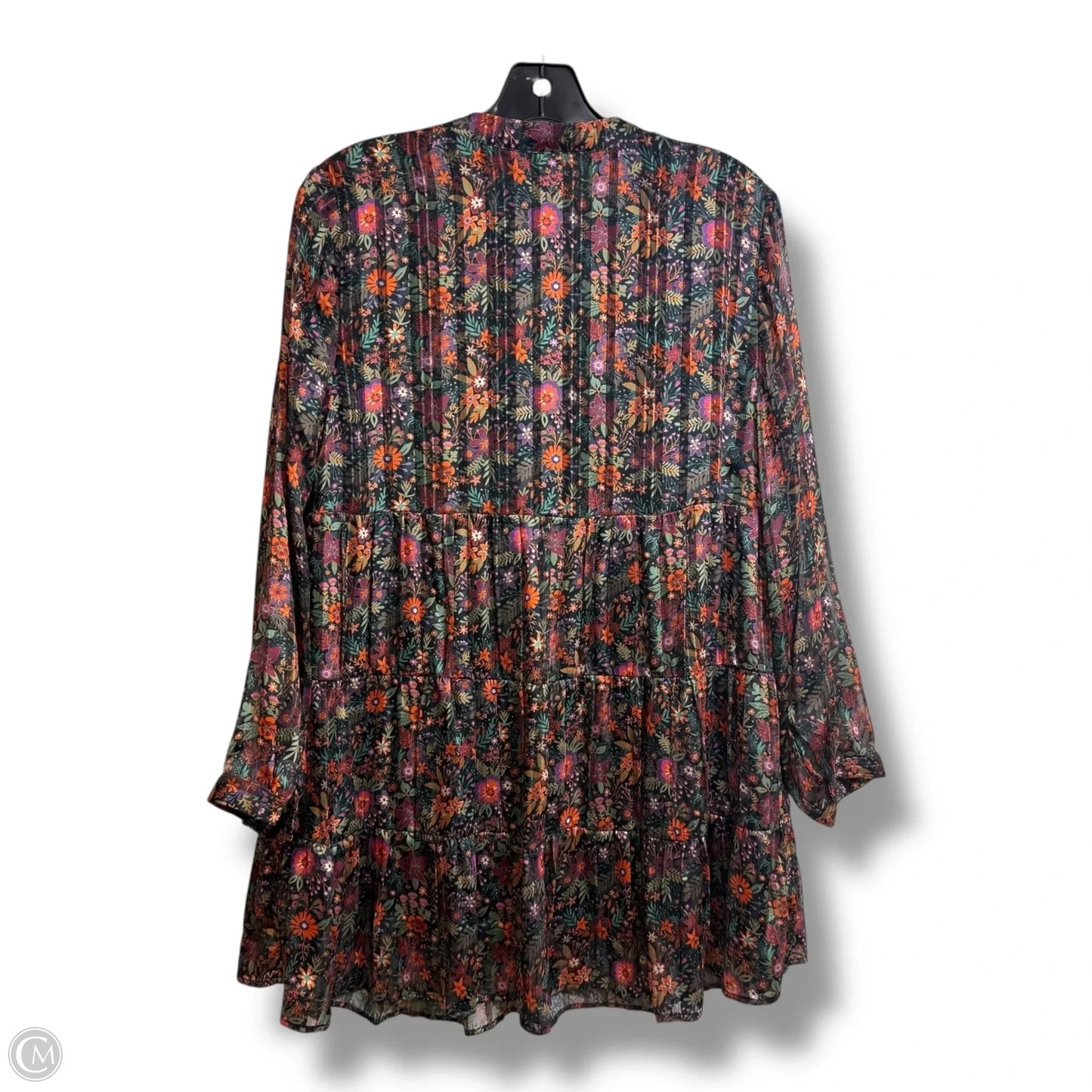 Tunic 3/4 Sleeve By Soft Surroundings In Floral Print, Size: S