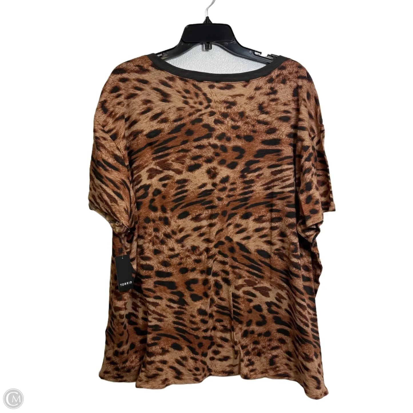 Top Short Sleeve By Torrid In Leopard Print, Size: 3x