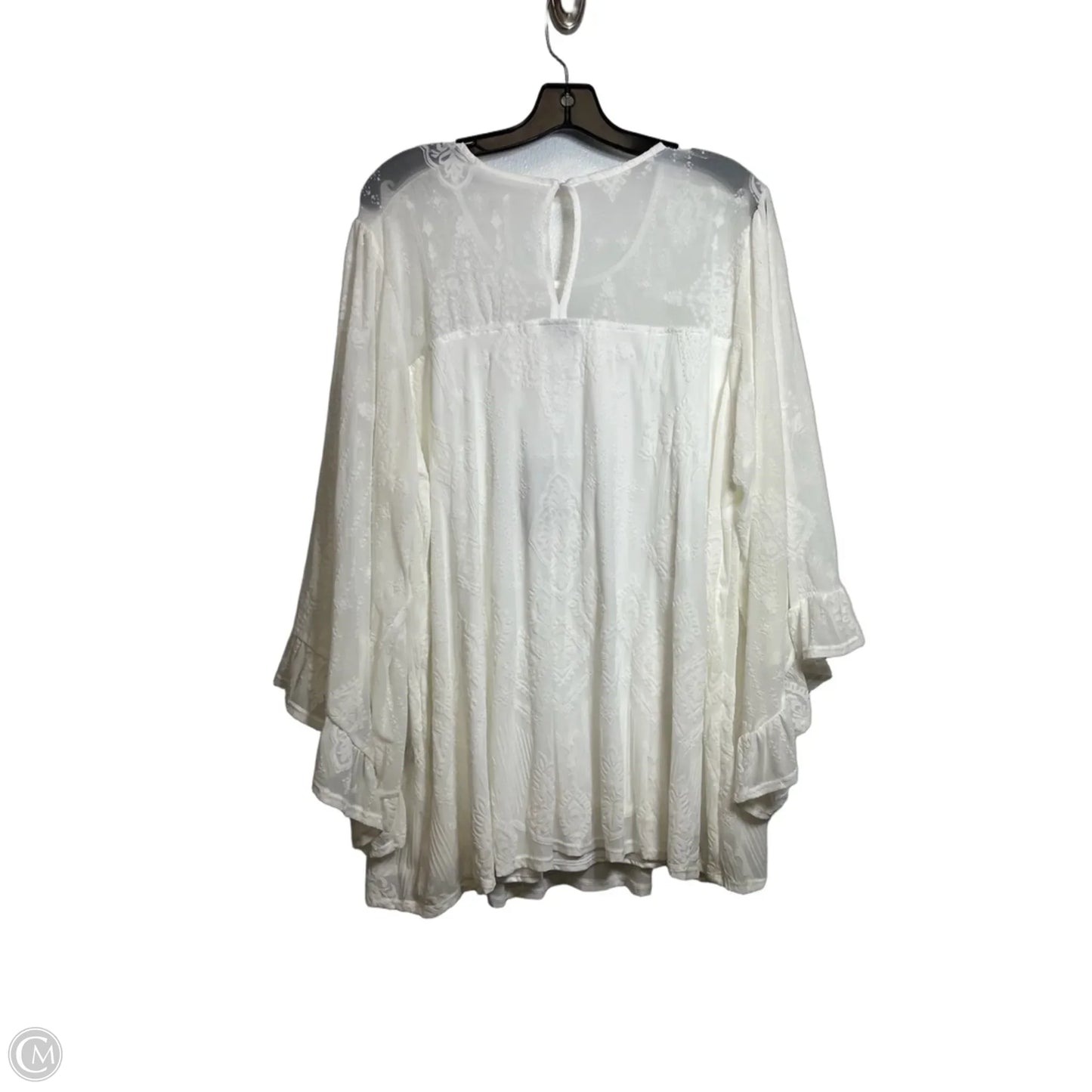 Top Long Sleeve By Torrid In White, Size: 3x