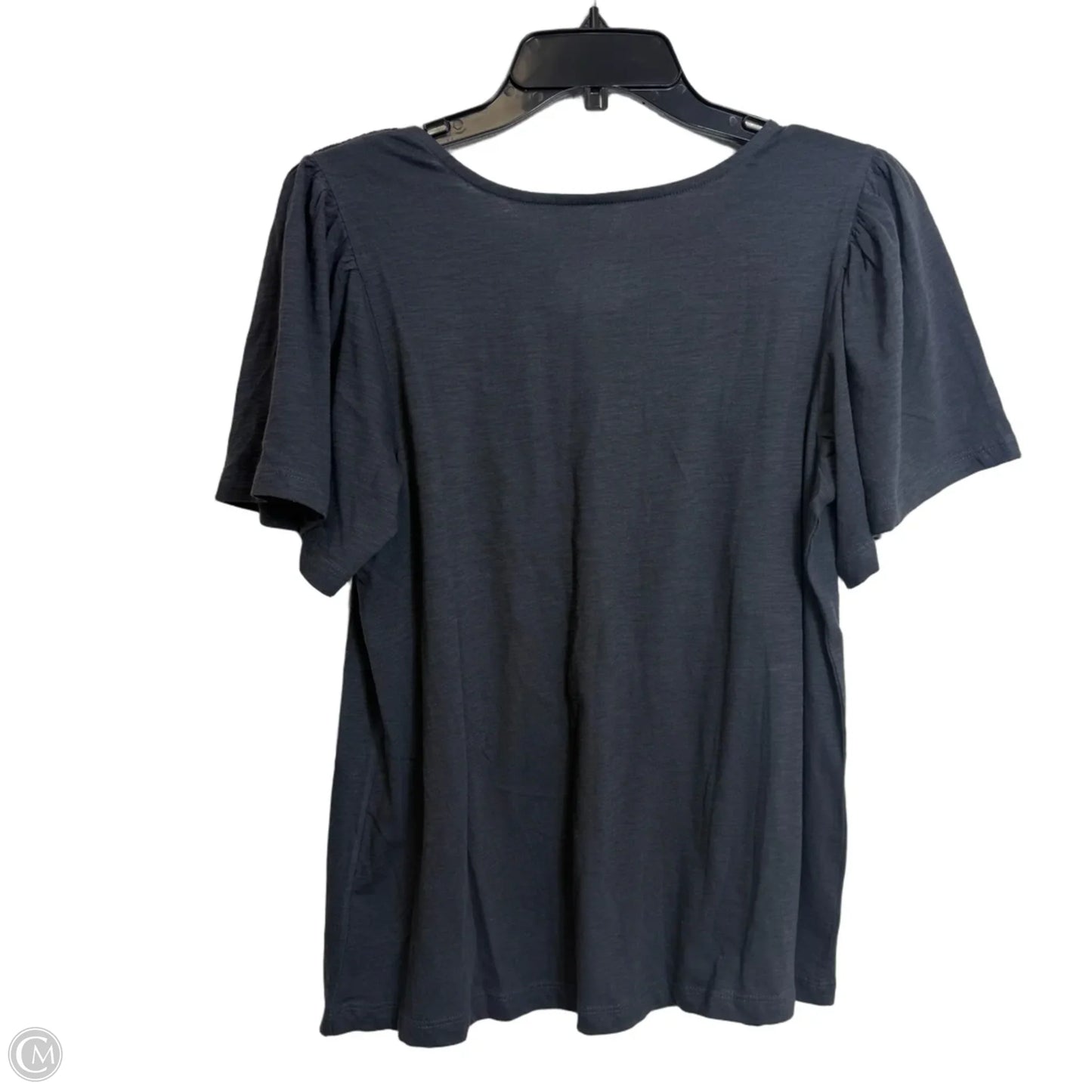 Top Short Sleeve By Loft In Grey, Size: M