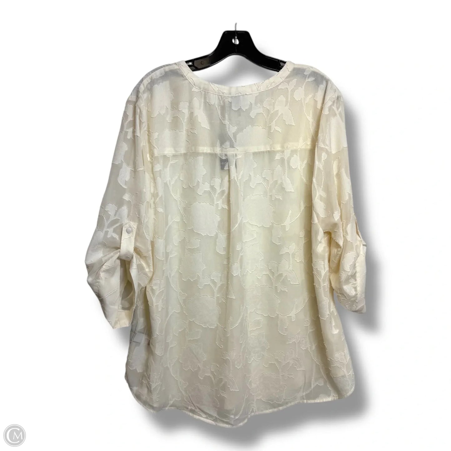 Top Long Sleeve By Torrid In White, Size: 2x