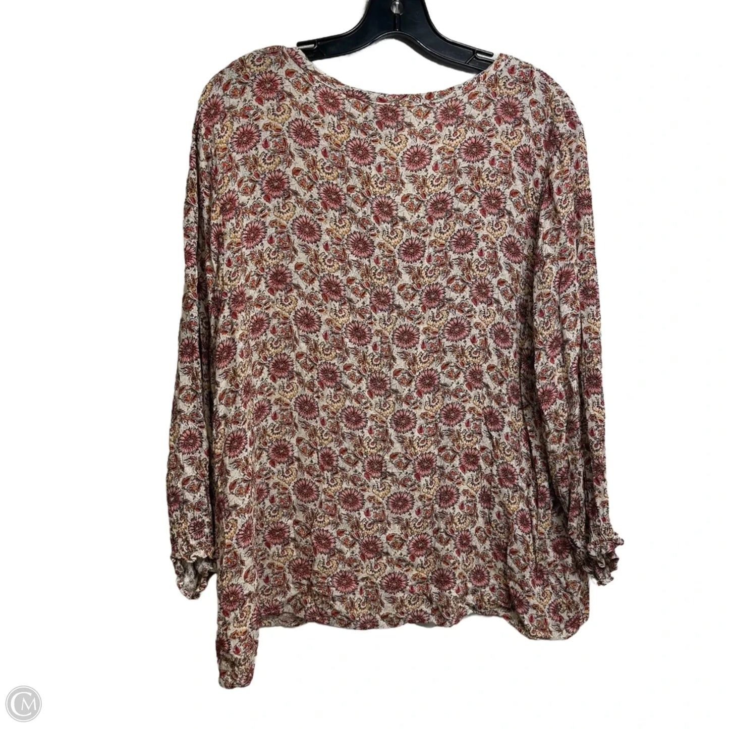 Top Long Sleeve By Cynthia Rowley In Floral Print, Size: Xl