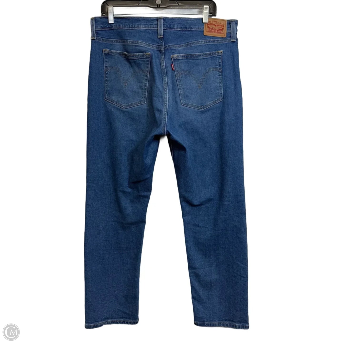 Jeans Straight By Levis In Blue Denim, Size: 12
