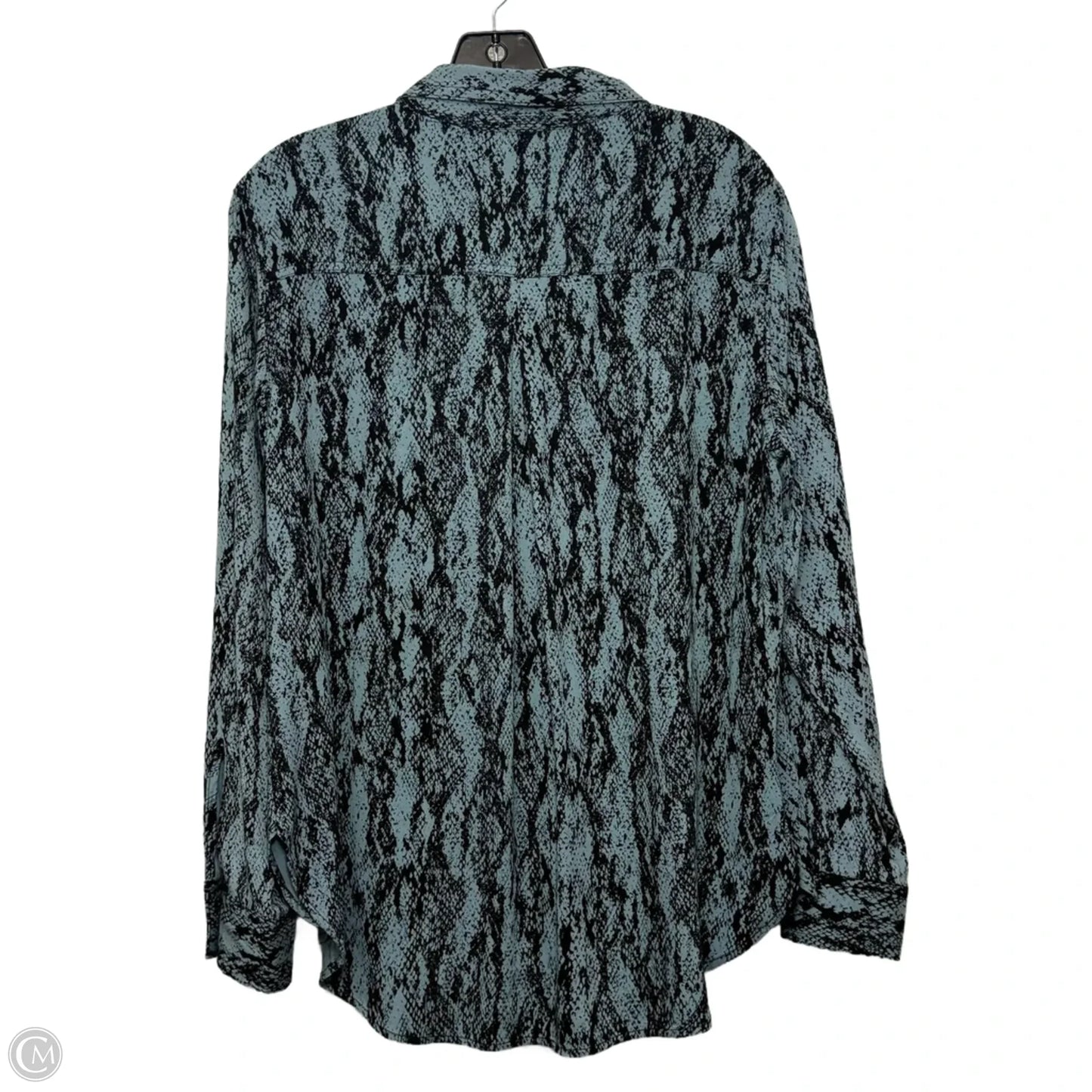 Top Long Sleeve By Rock And Republic In Black & Grey, Size: M