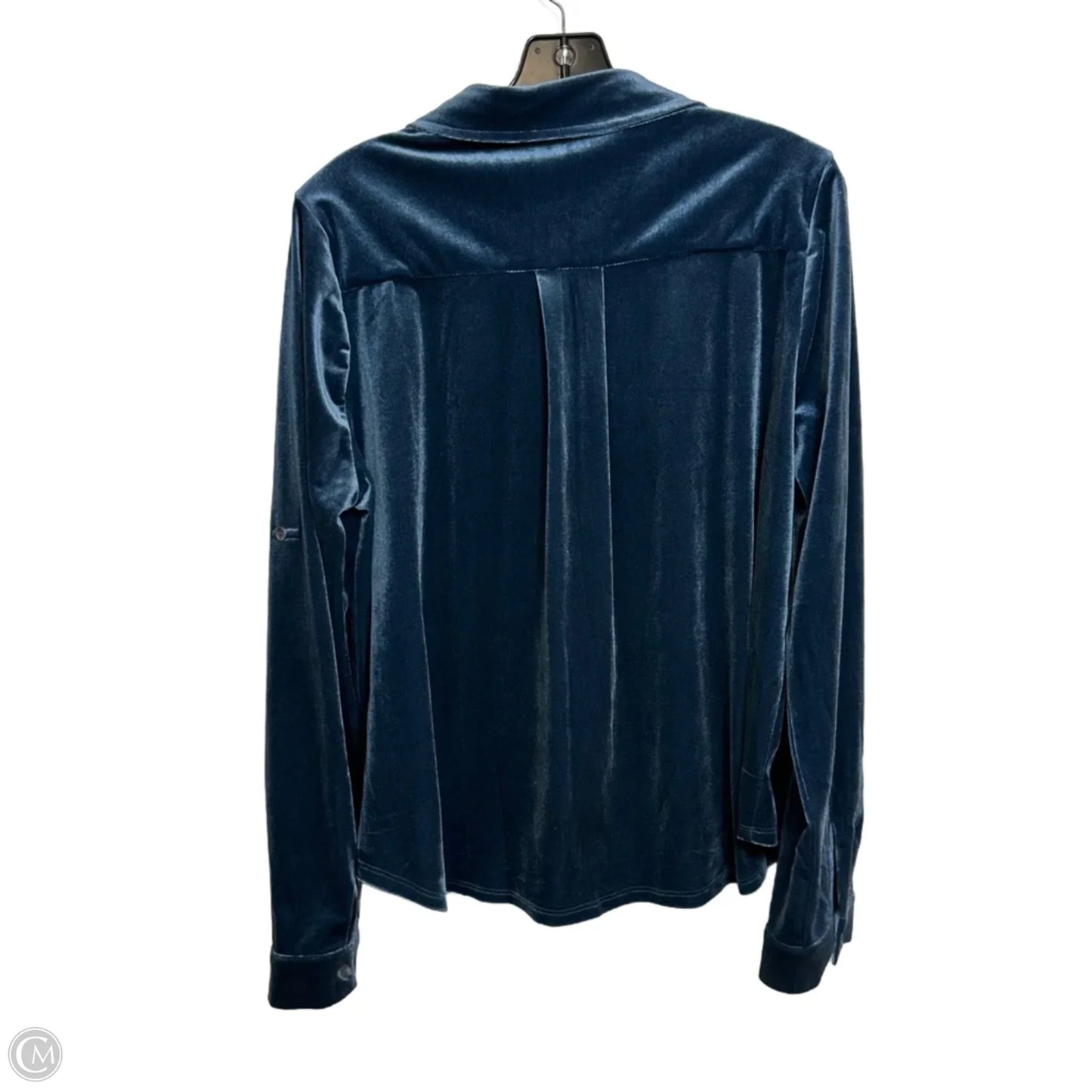 Top Long Sleeve By Easel In Blue, Size: L