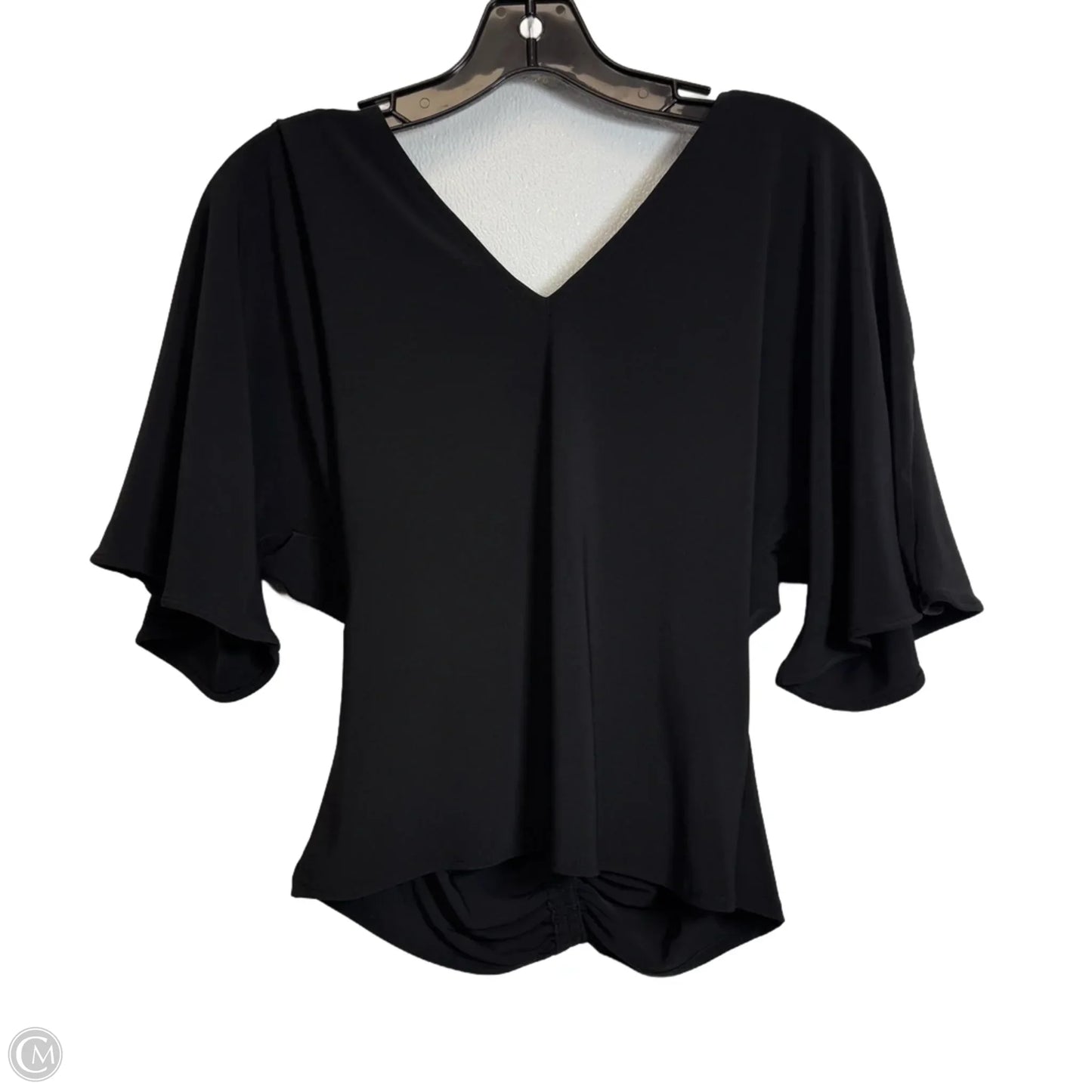 Top Short Sleeve By White House Black Market In Black, Size: S