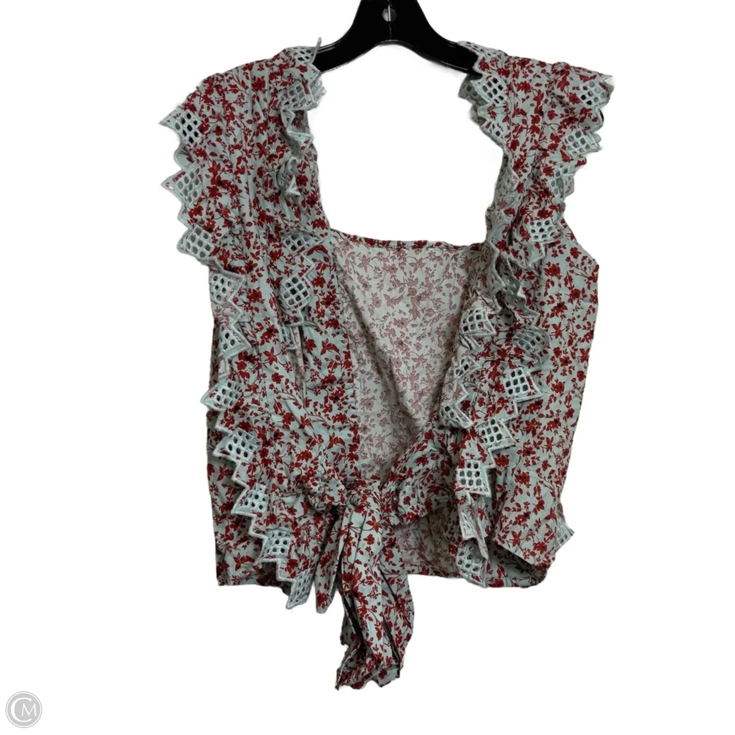 Top Sleeveless By Blue Tassel In Floral Print, Size: S