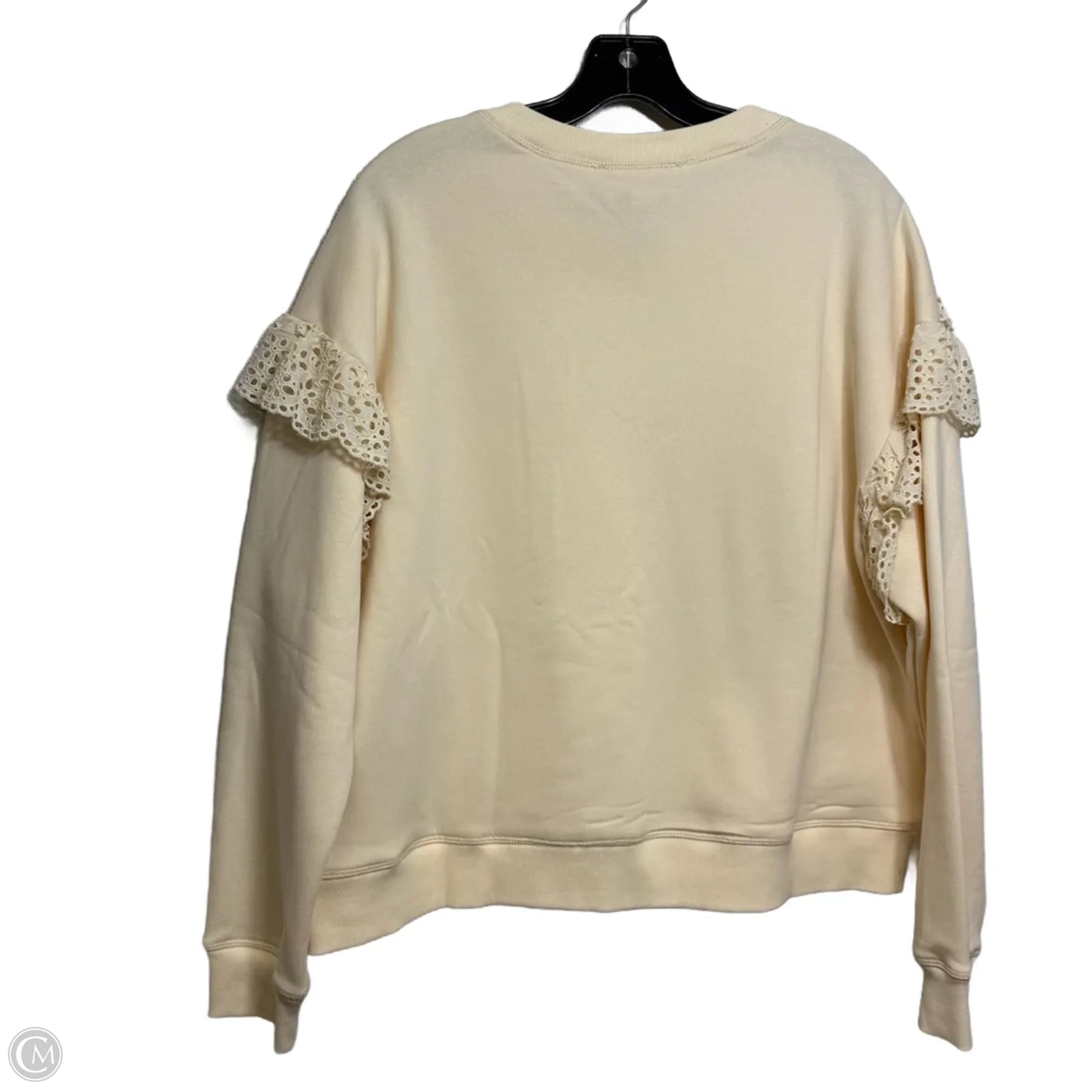 Sweatshirt Crewneck By Vine & Love In Cream, Size: M