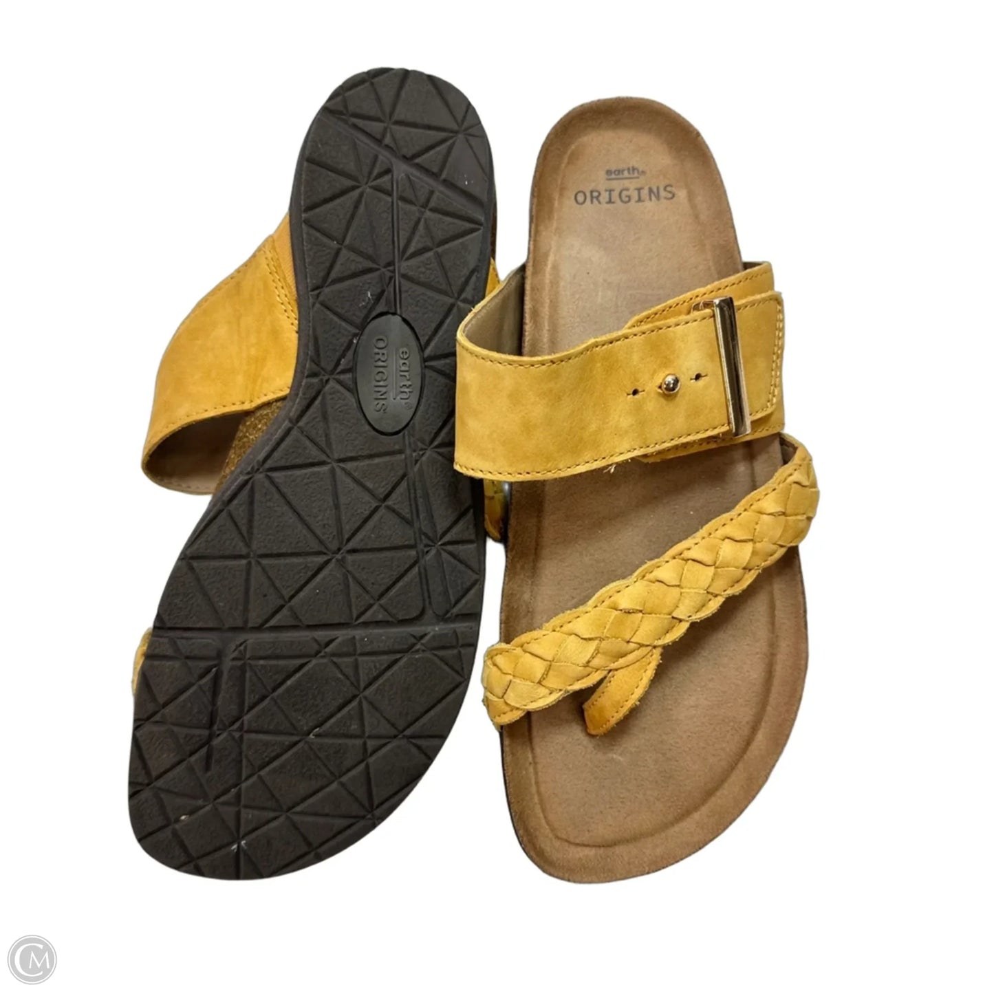 Sandals Flats By Earth In Yellow, Size: 9