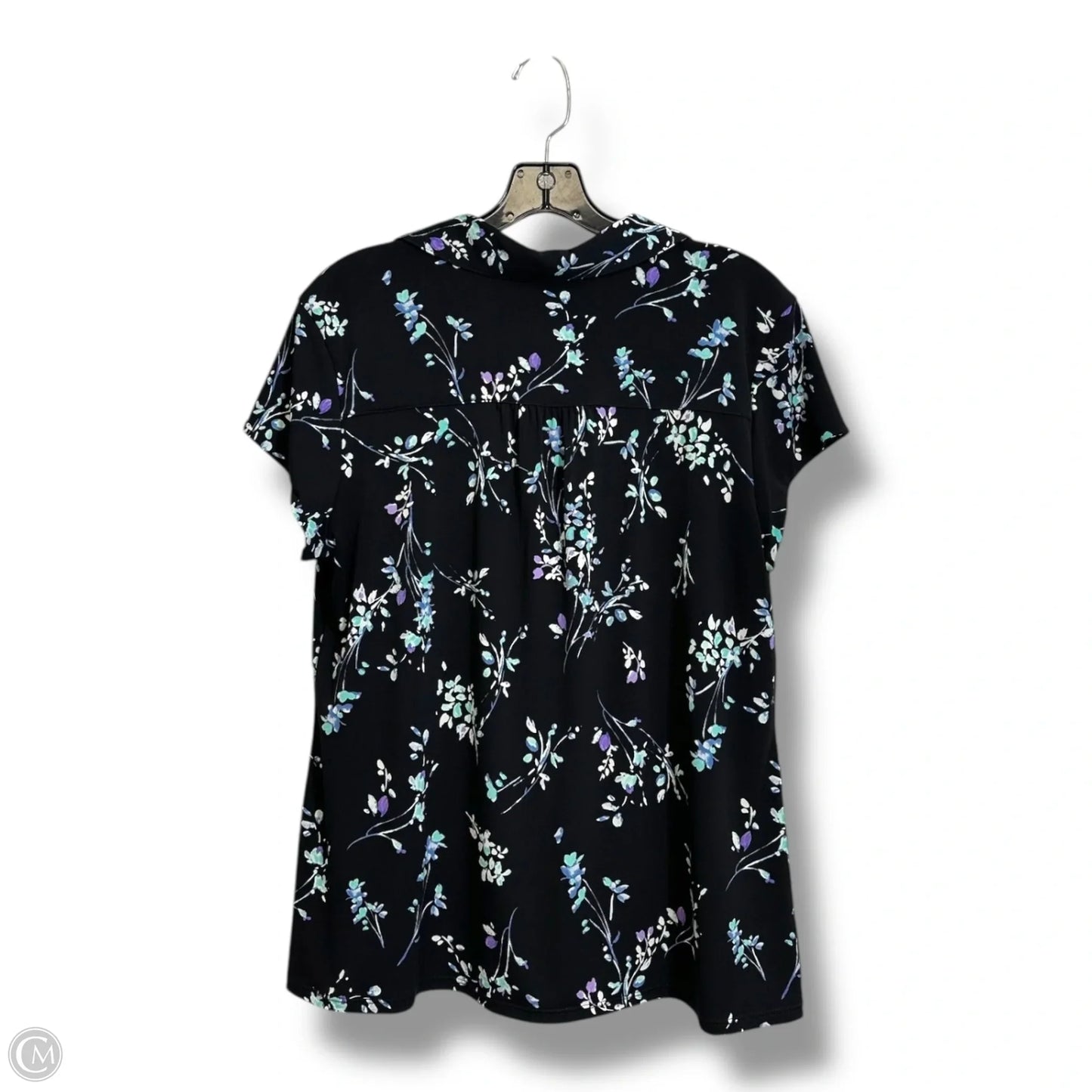 Top Short Sleeve By Croft And Barrow In Floral Print, Size: Lp