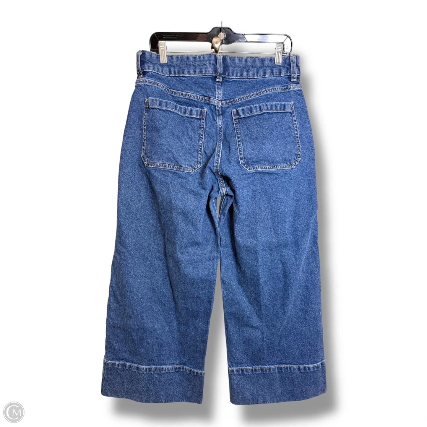 Pants Cropped By H&m In Blue Denim, Size: 12