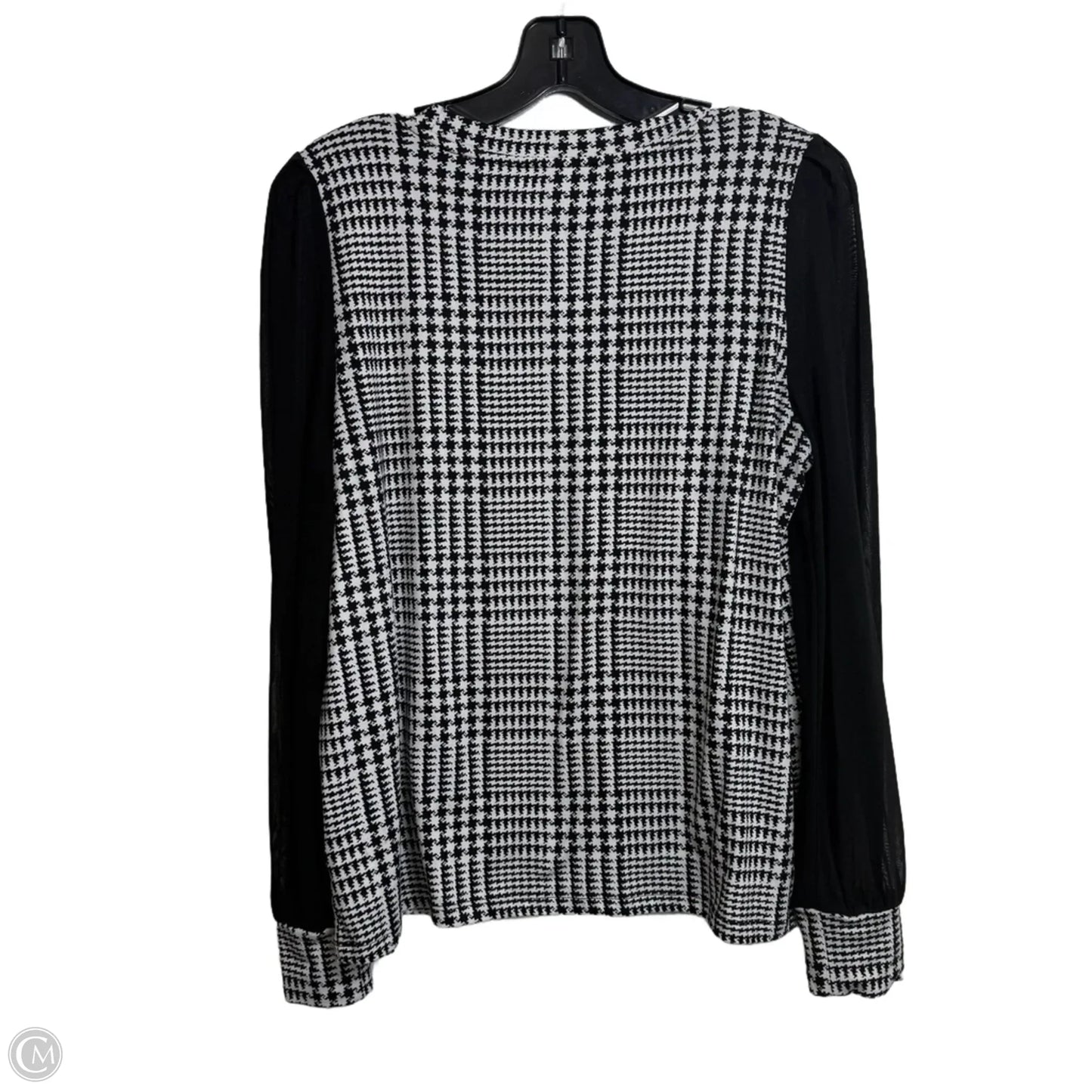 Top Long Sleeve By Nine West In Black & White, Size: S