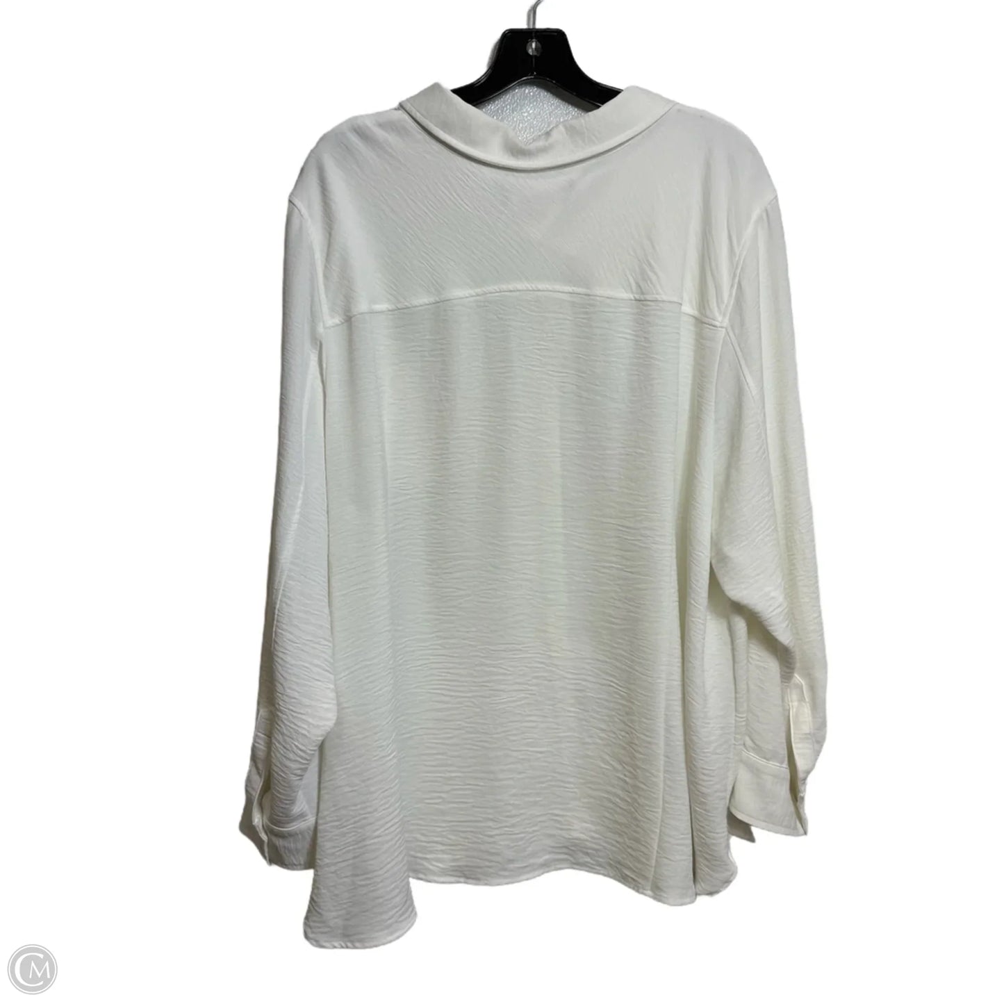 Blouse Long Sleeve By Tommy Hilfiger In White, Size: 2x