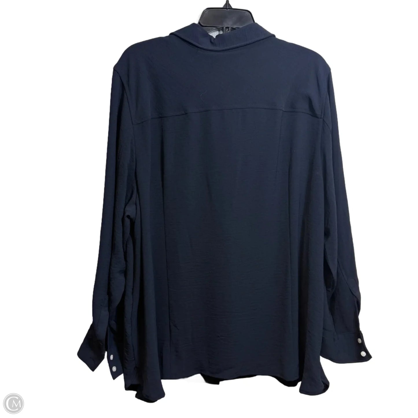 Blouse Long Sleeve By Tommy Hilfiger In Navy, Size: 2x