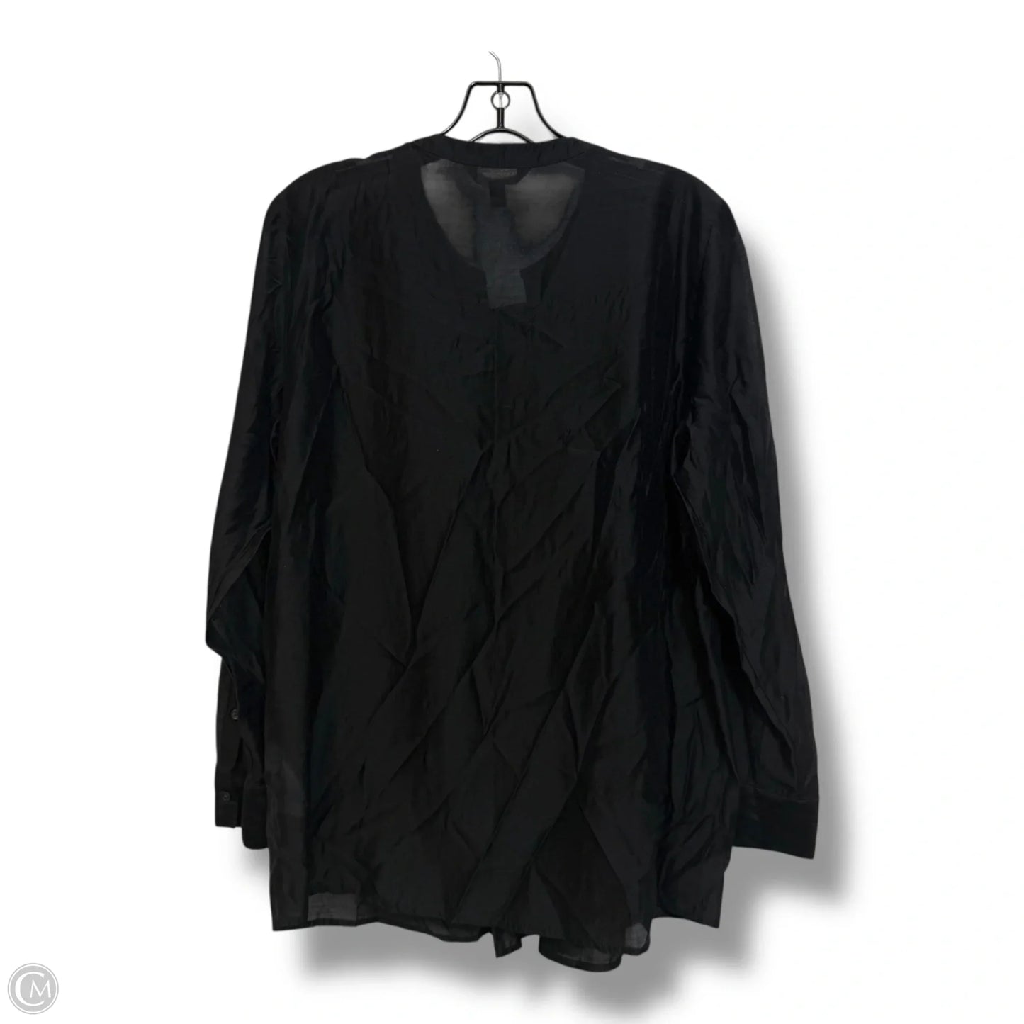 Top Long Sleeve Basic By Banana Republic In Black, Size: L