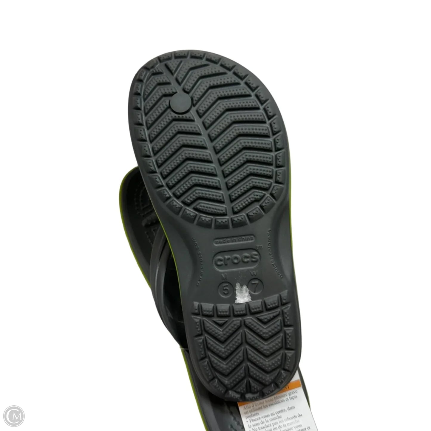 Sandals Flats By Crocs In Grey, Size: 7