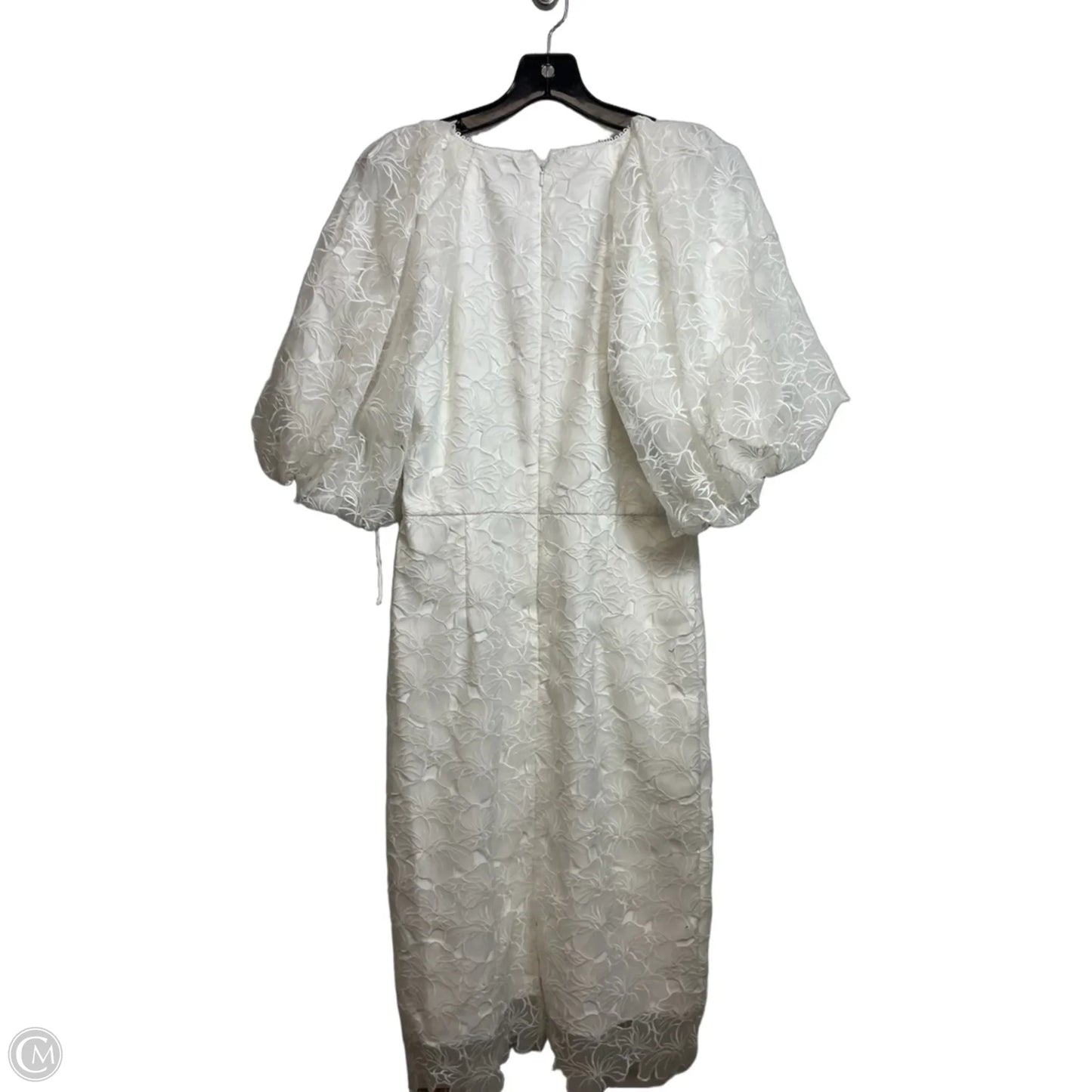 Dress Casual Midi By Ml Monique Lhuillier In White, Size: 10
