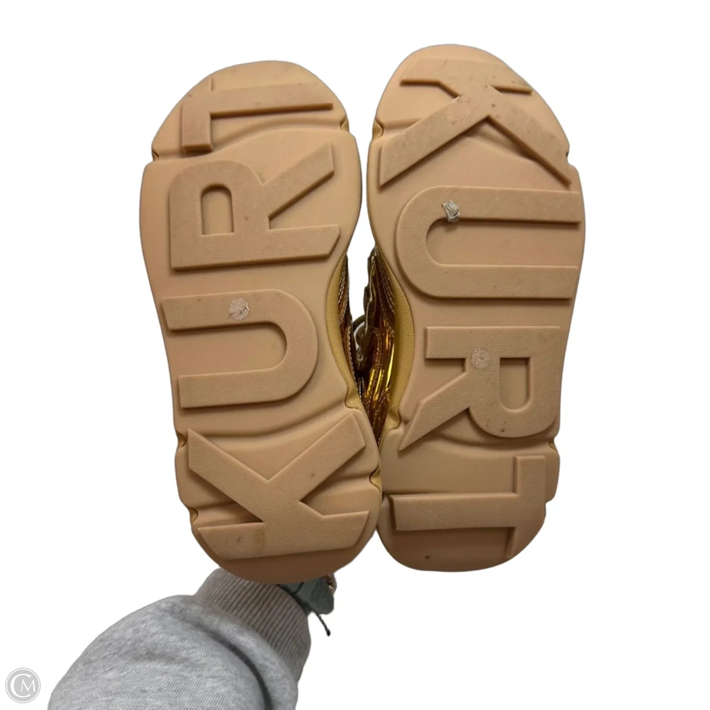 Shoes Designer By Kurt Geiger In Gold, Size: 8
