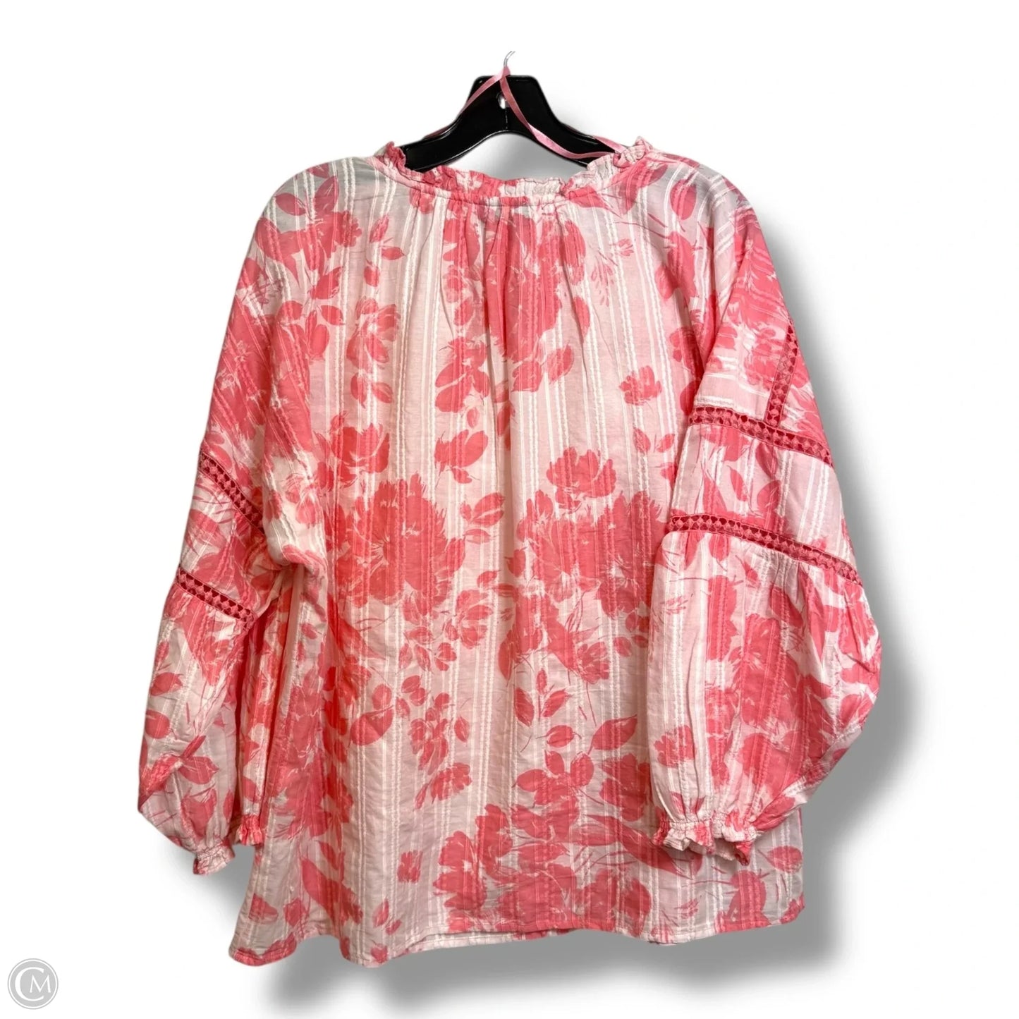 Top Long Sleeve By Style And Company In Floral Print, Size: L