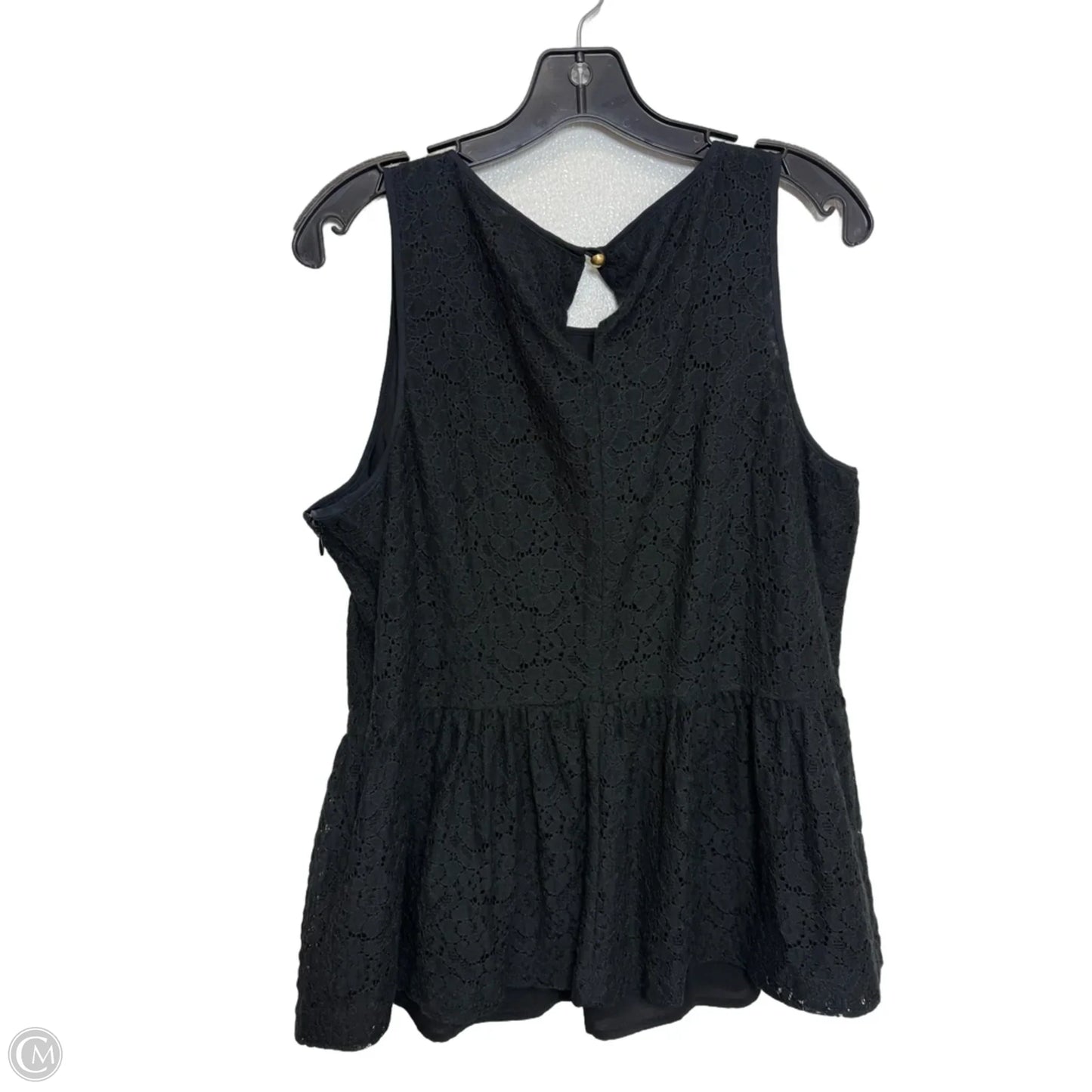Top Sleeveless By Banana Republic In Black, Size: 14