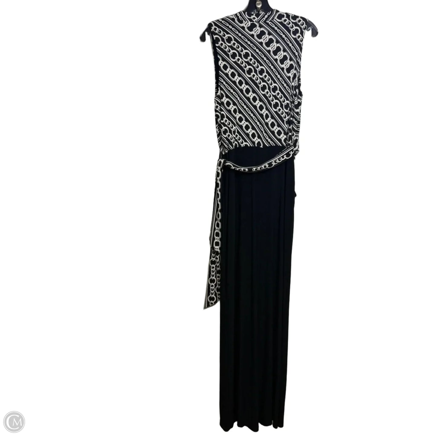 Jumpsuit By Joseph Ribkoff In Black & White, Size: 12