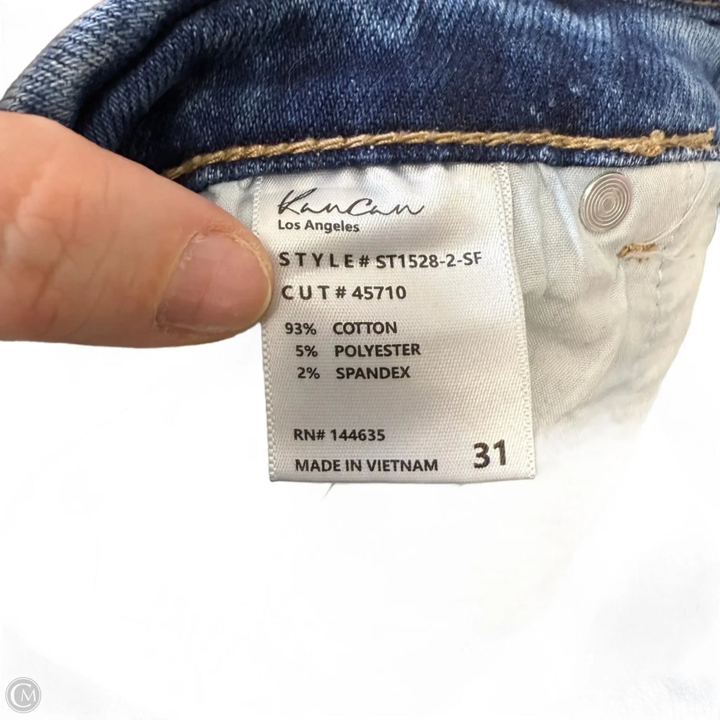 Jeans Flared By Kancan In Blue Denim, Size: 12