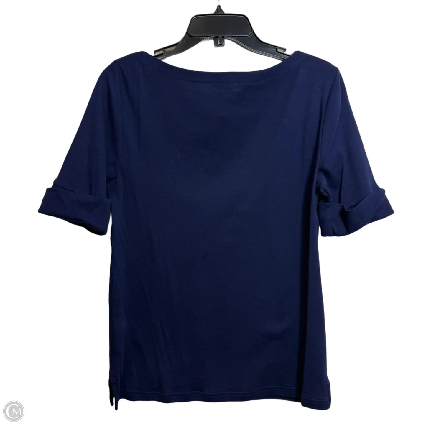 Top 3/4 Sleeve Basic By Ralph Lauren In Navy, Size: L
