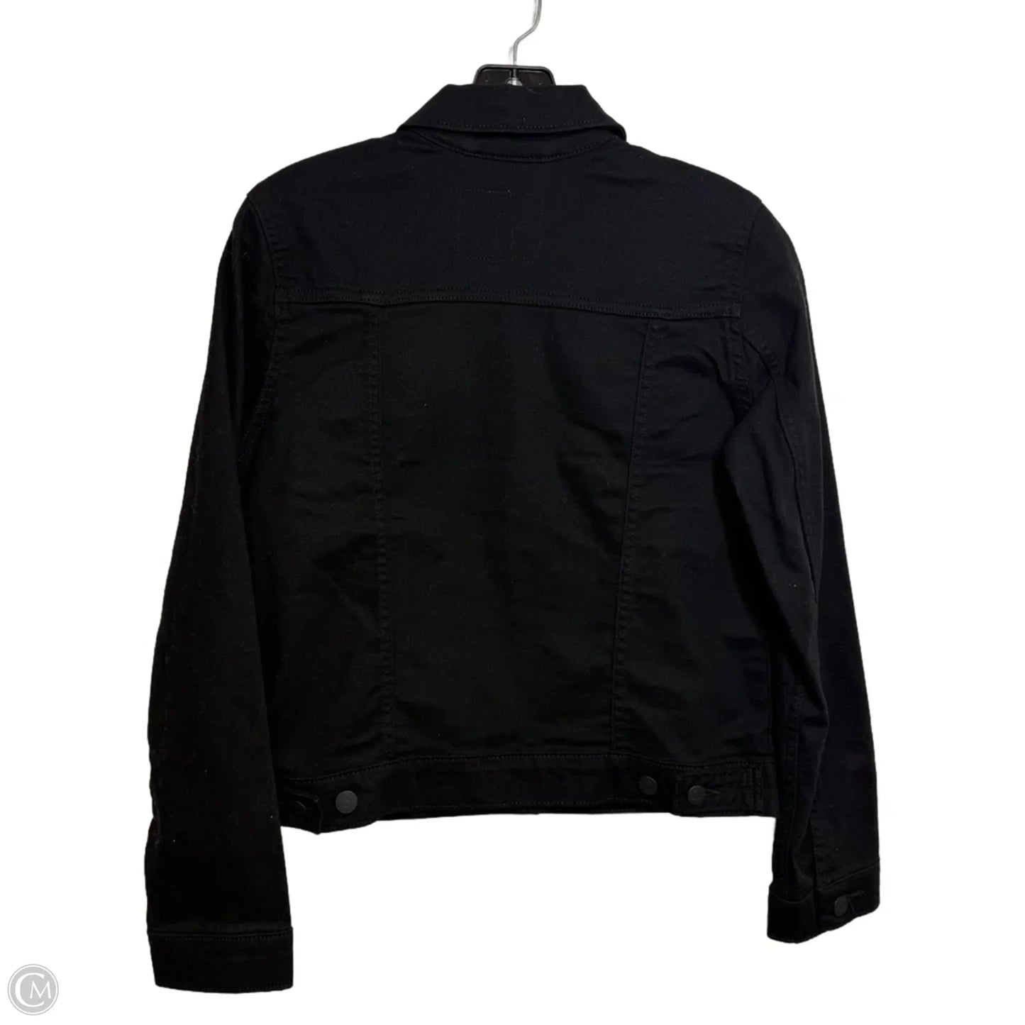 Jacket Denim By Levis In Black Denim, Size: S