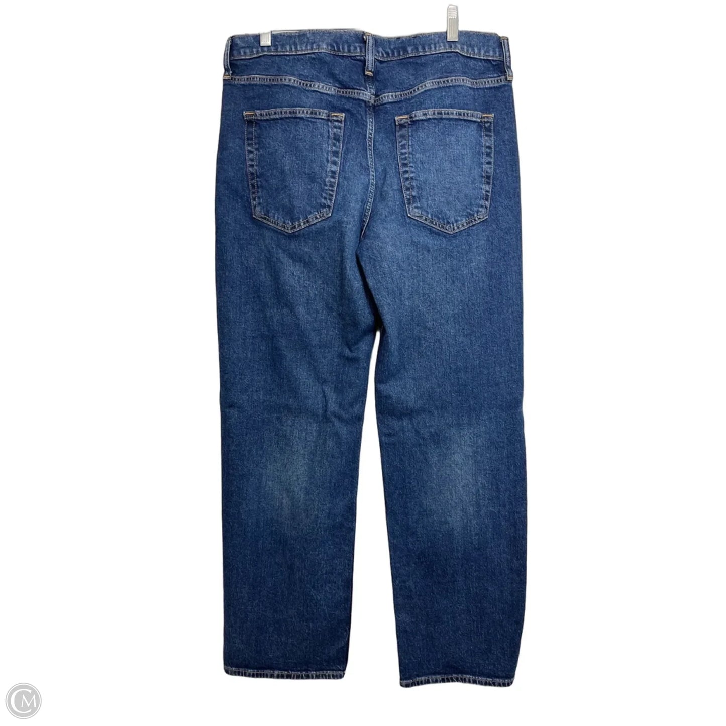 Jeans Straight By Gap In Blue Denim, Size: 12