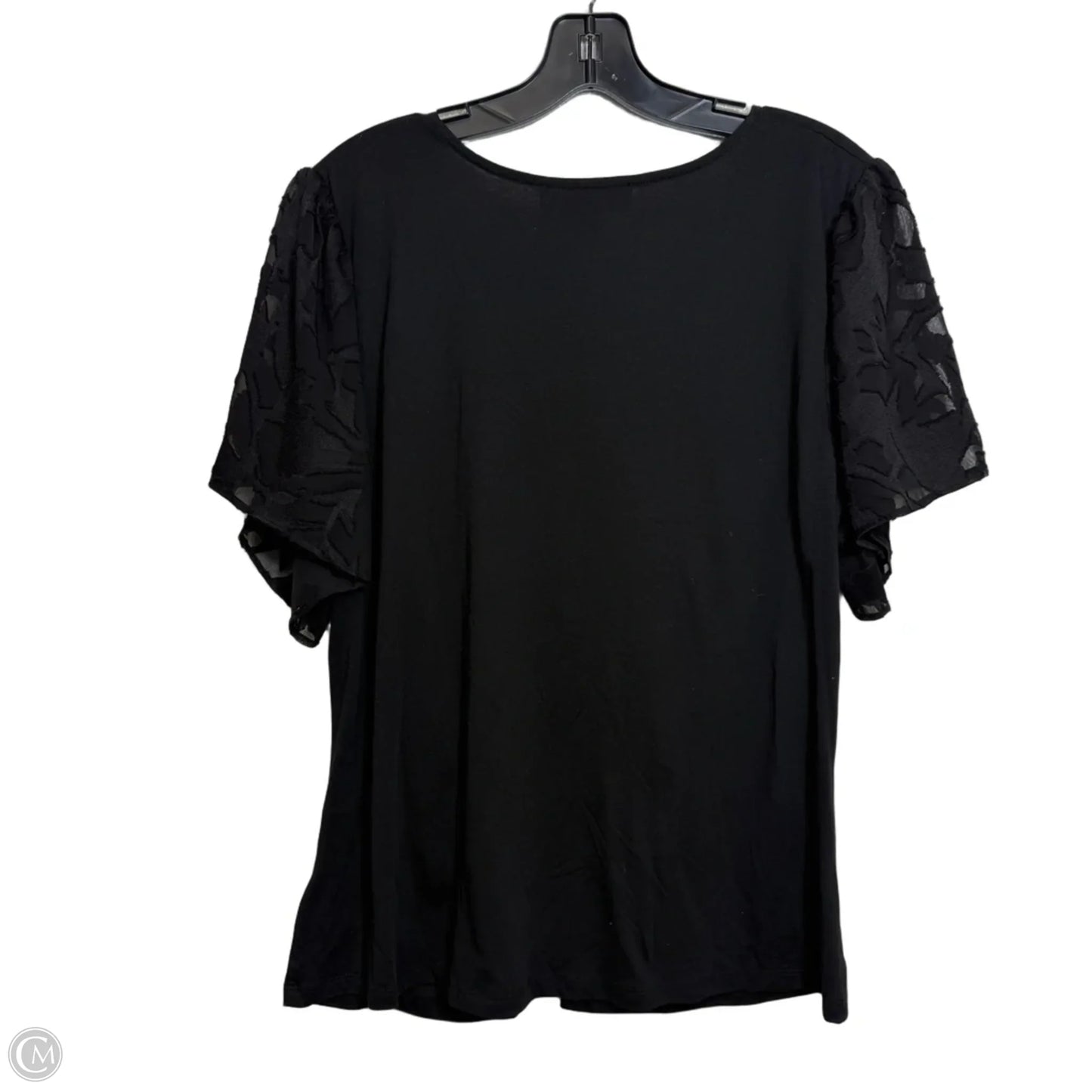 Top Short Sleeve By Michael By Michael Kors In Black, Size: Xl