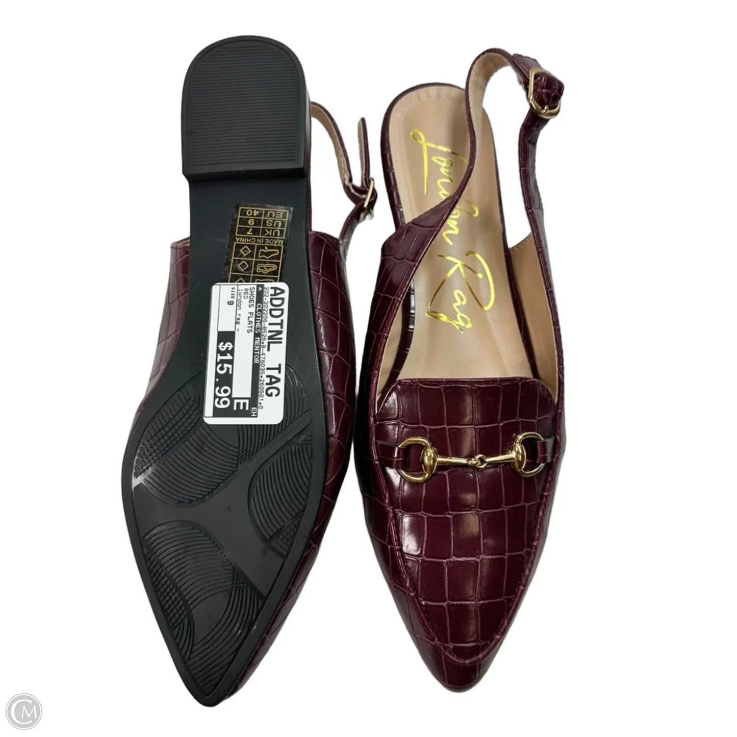 Shoes Flats By Clothes Mentor In Red, Size: 9
