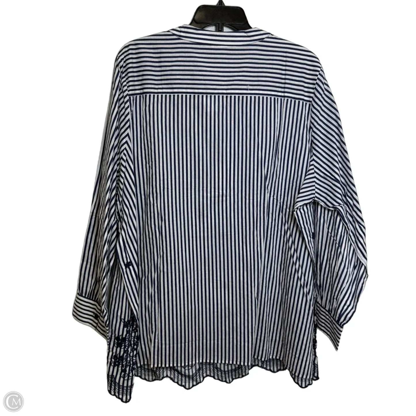 Top Long Sleeve By Clothes Mentor In Striped Pattern, Size: 3x
