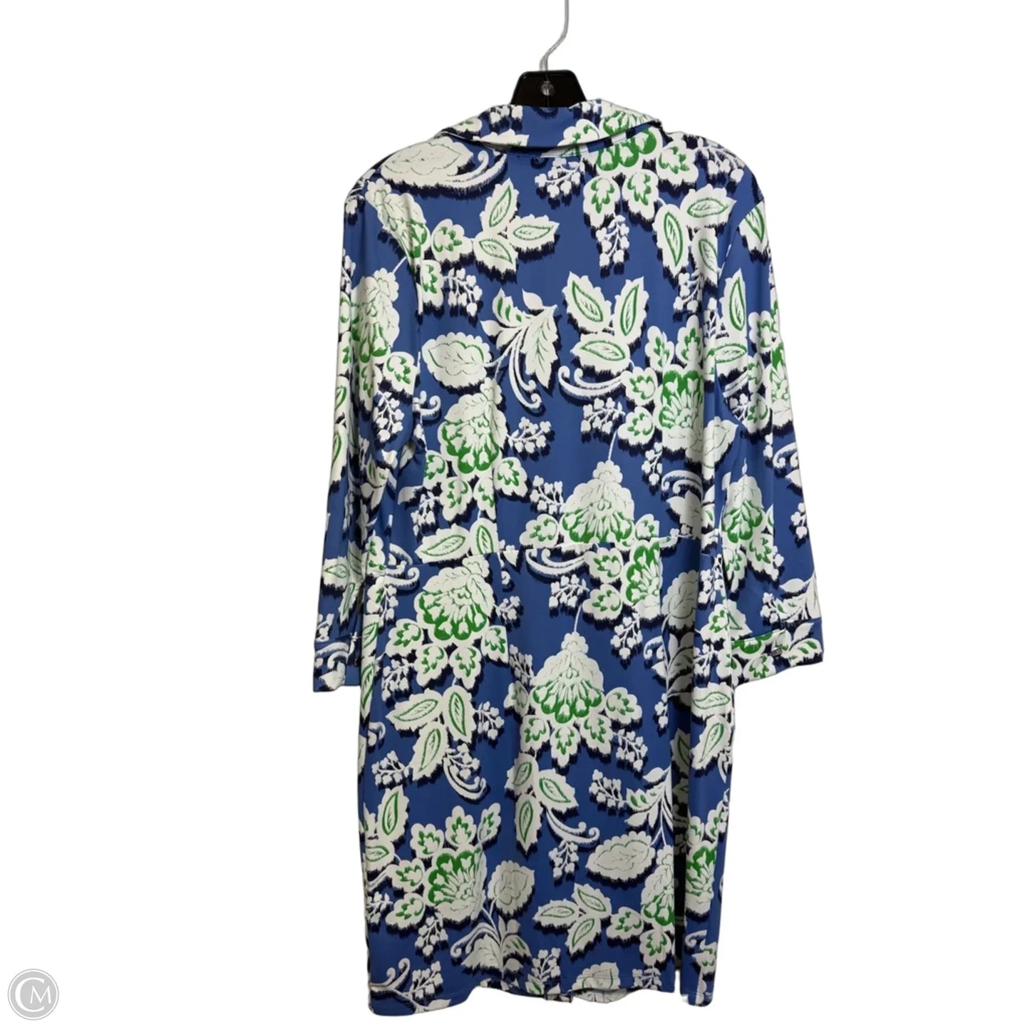 Dress Casual Midi By Talbots In Blue, Size: L