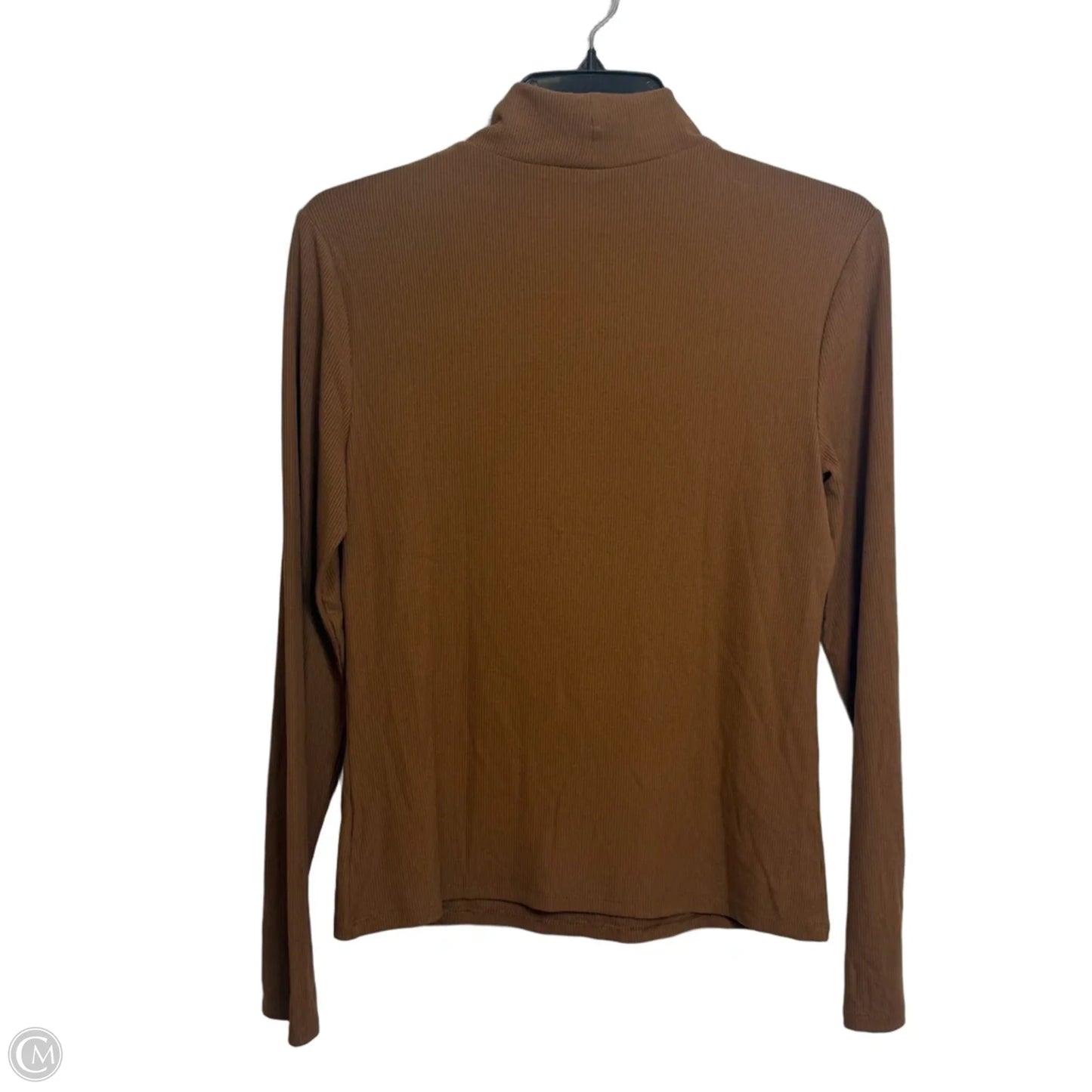 Top Long Sleeve By Express In Brown, Size: L
