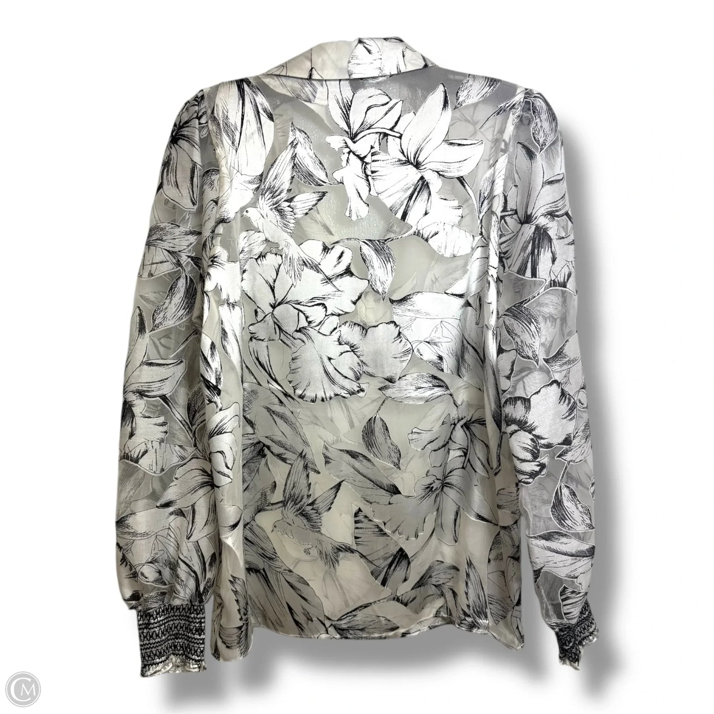 Top Long Sleeve By White House Black Market In Black & White, Size: S