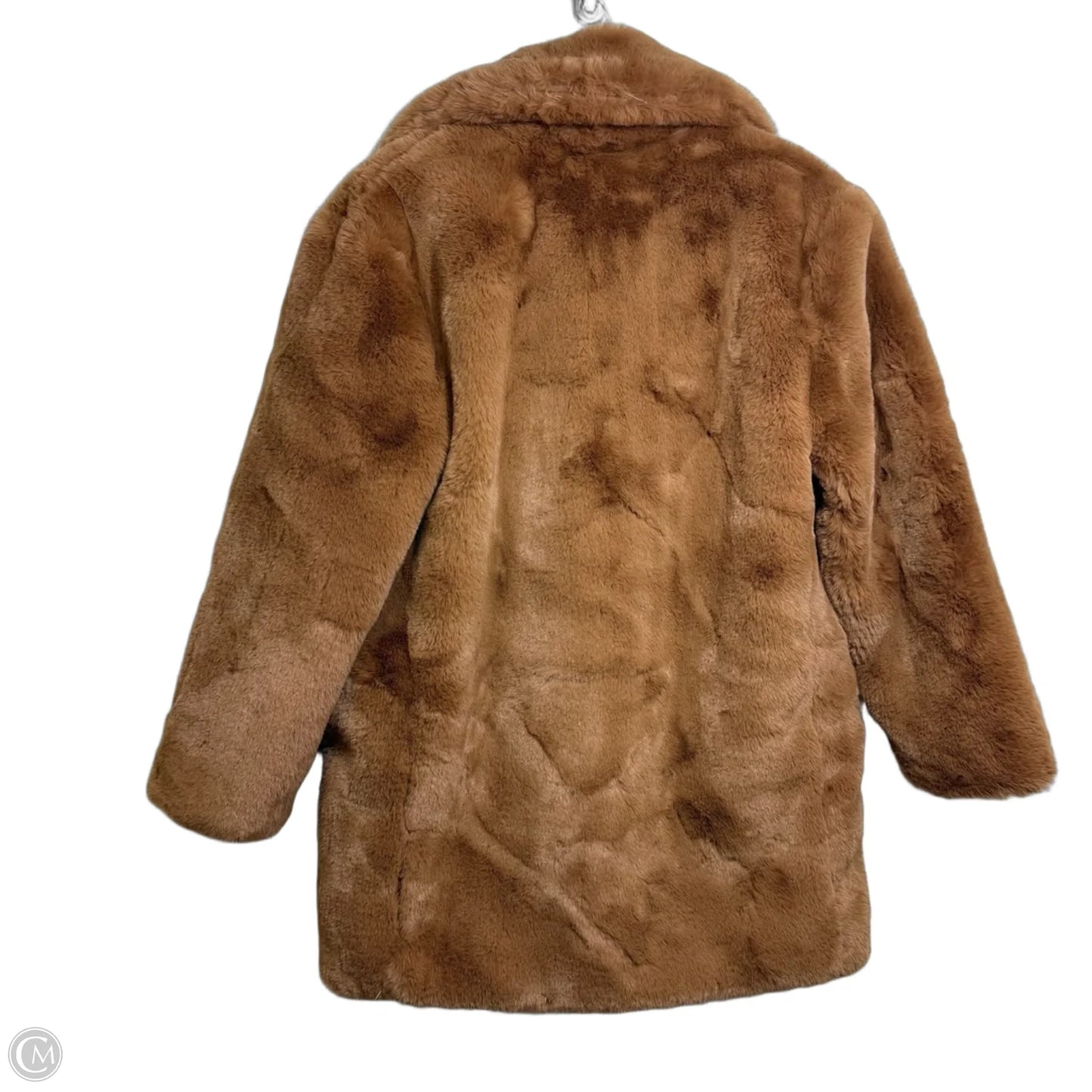 Coat Faux Fur & Sherpa By Magaschoni In Brown, Size: S