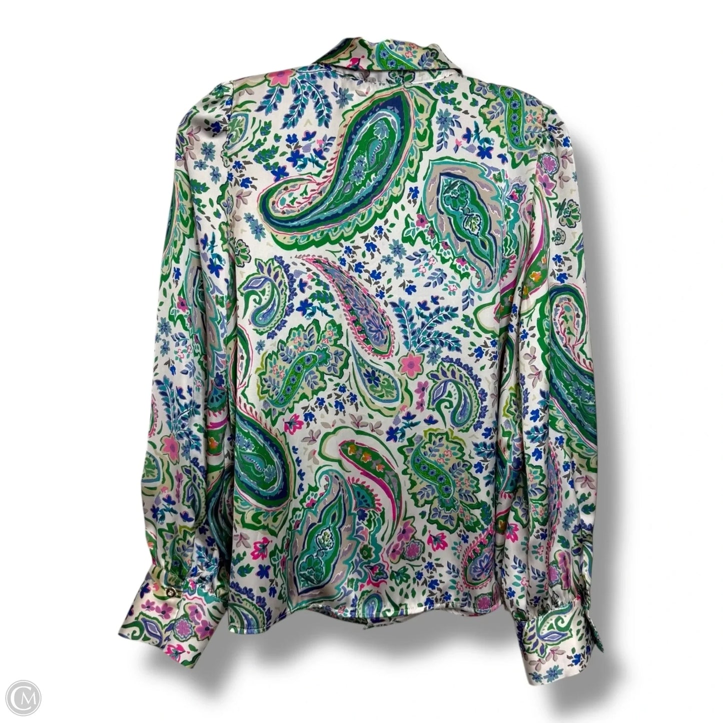 Blouse Long Sleeve By Zara In Multi-colored, Size: M