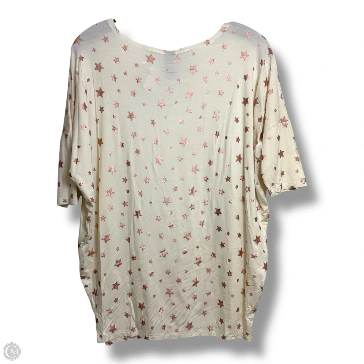 Top Short Sleeve Basic By Agnes & Dora In Ivory, Size: Xs