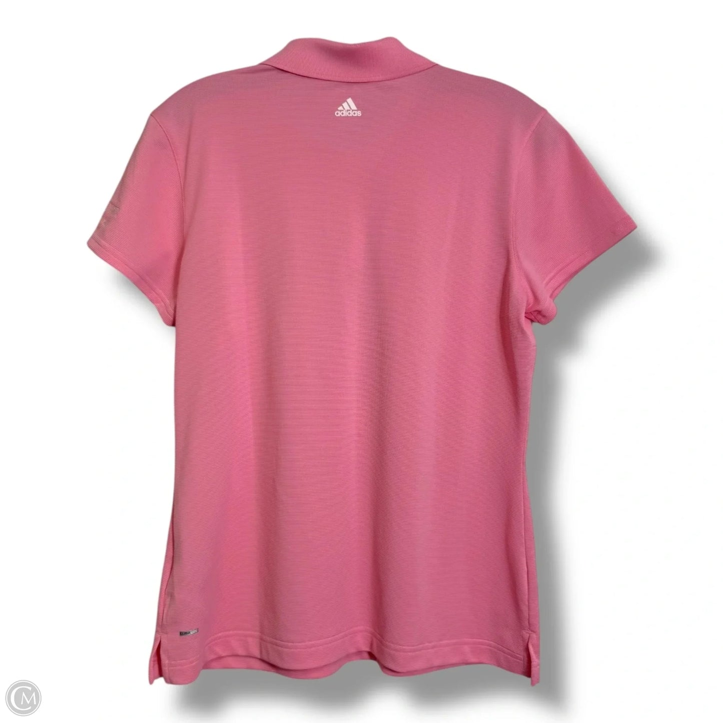 Athletic Top Short Sleeve By Adidas In Pink, Size: M