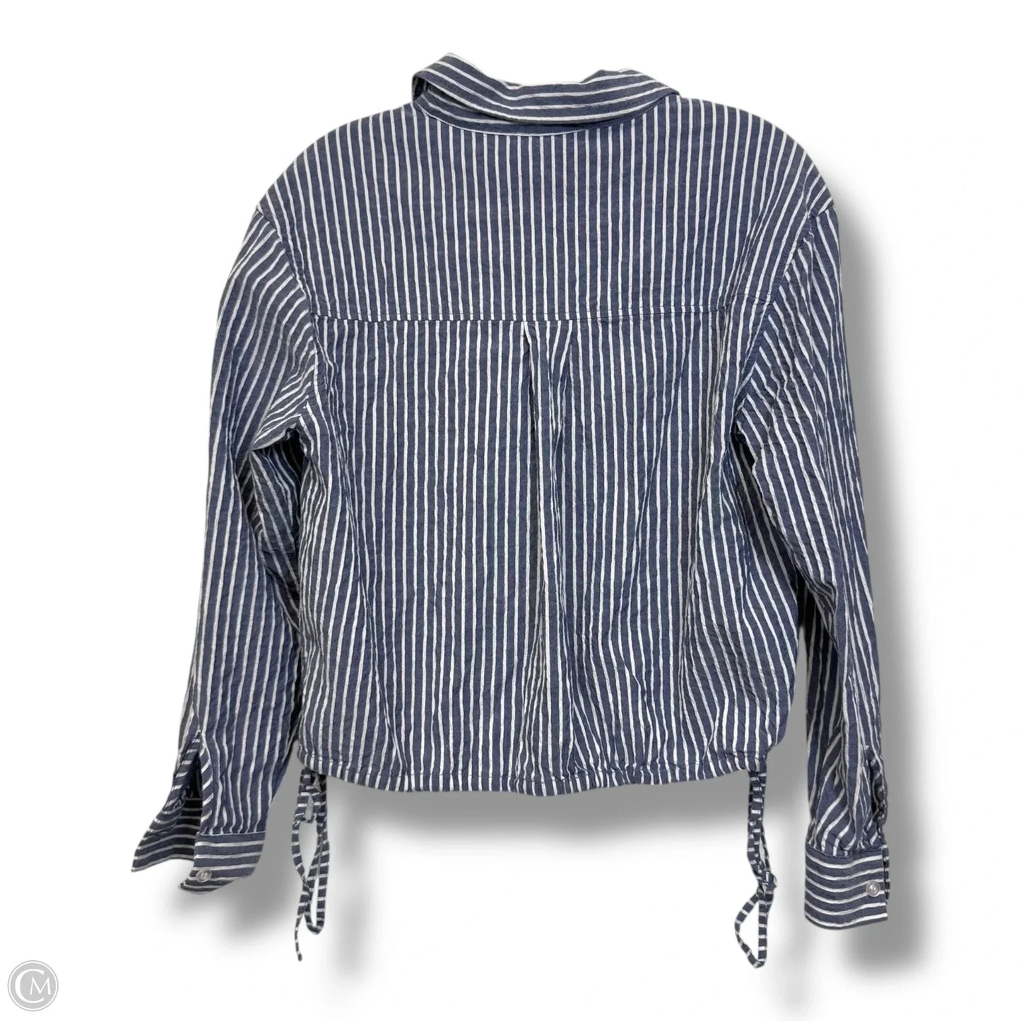 Top Long Sleeve By Evereve In Striped Pattern, Size: Xs