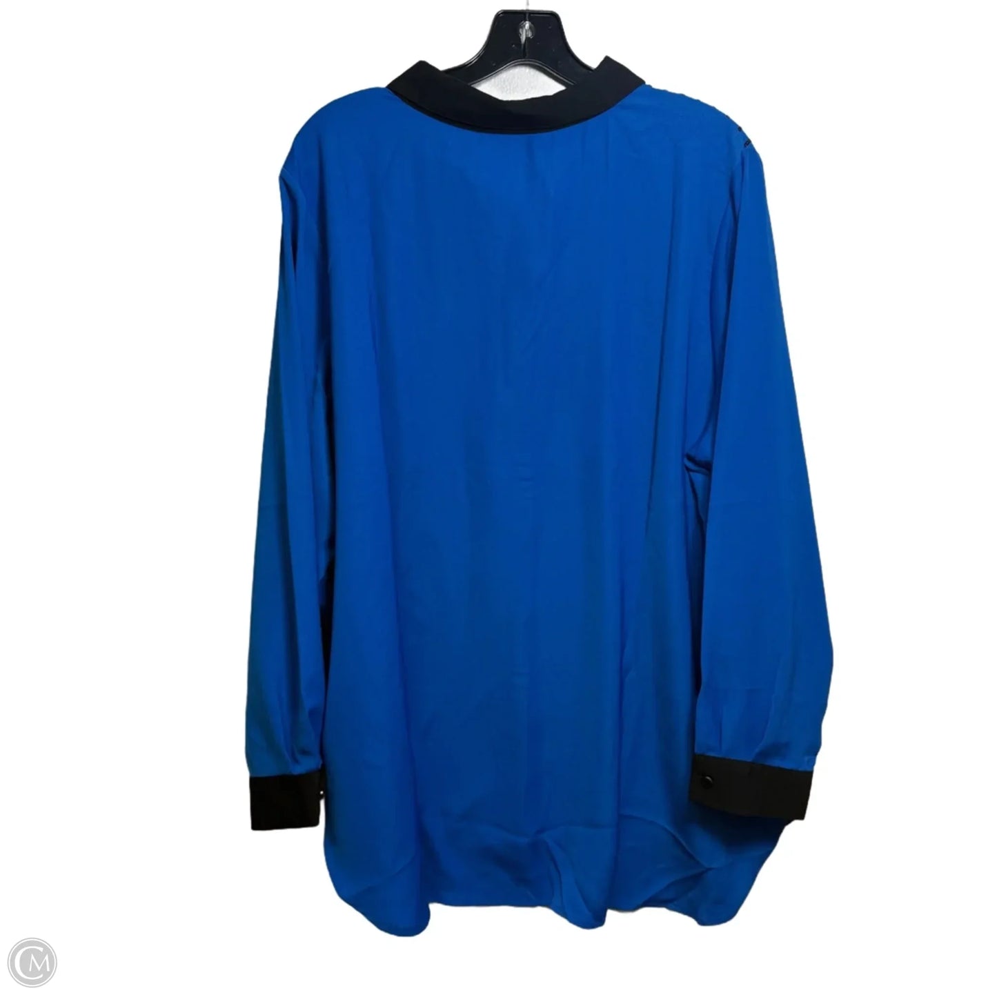 Top Long Sleeve By Bob Mackie Qvc In Black, Size: 2x