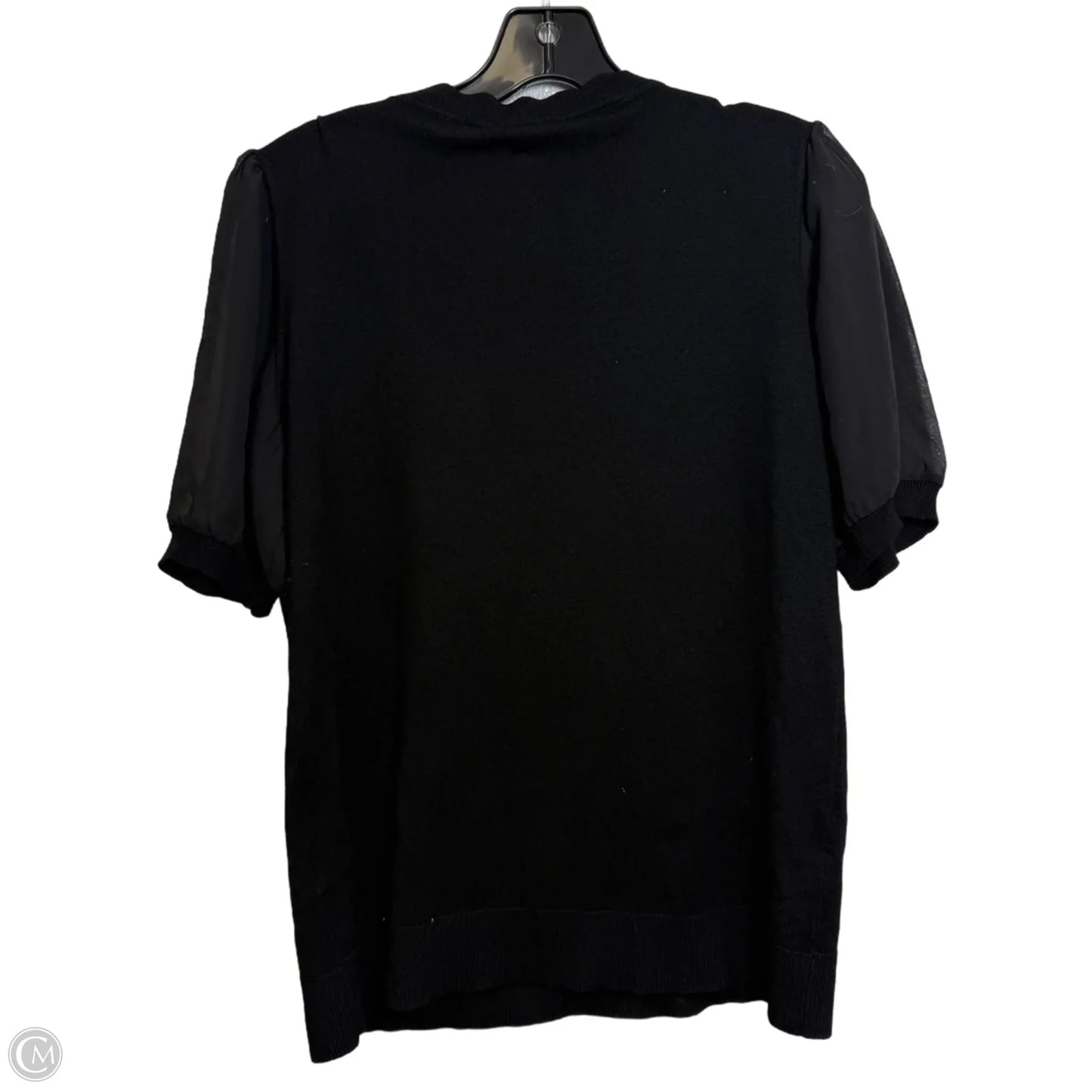 Top Short Sleeve By Adrianna Papell In Black, Size: M