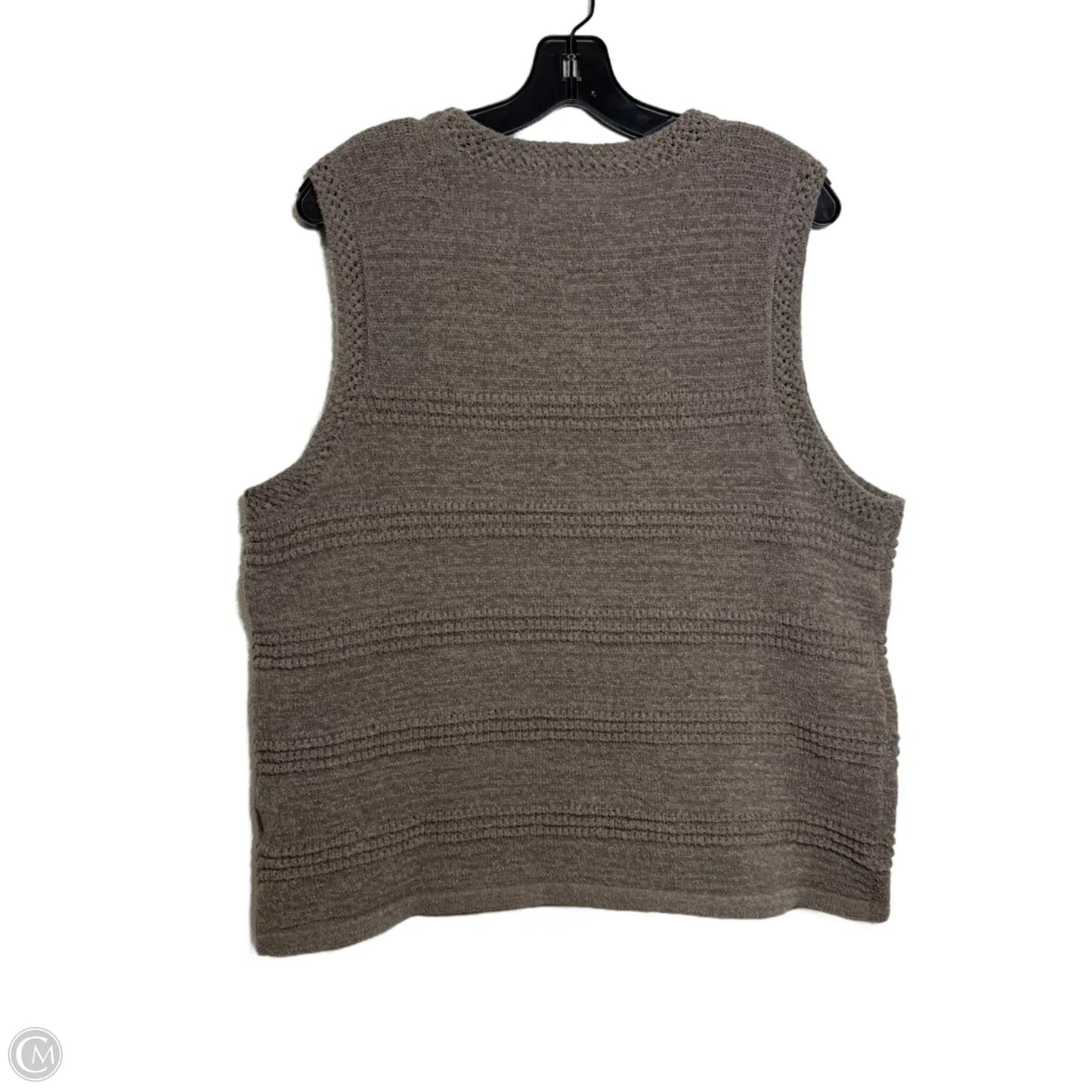 Top Sleeveless By Simply Vera In Tan, Size: Xxl