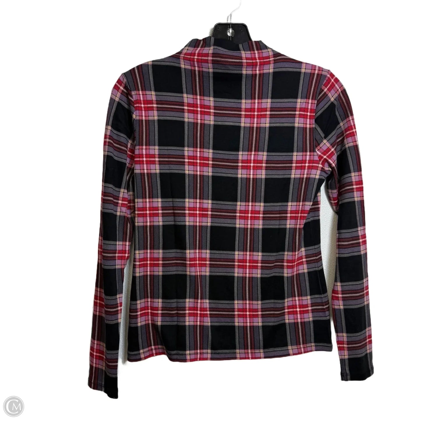 Top Long Sleeve Basic By Ann Taylor In Plaid Pattern, Size: S