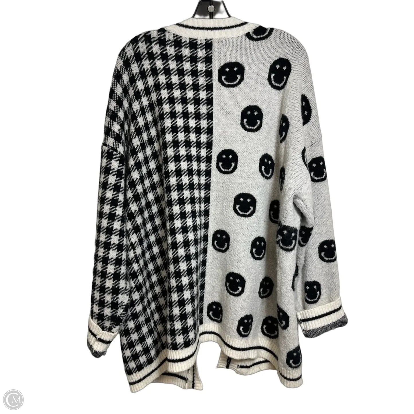 Cardigan By First Love In Checkered Pattern, Size: 1x