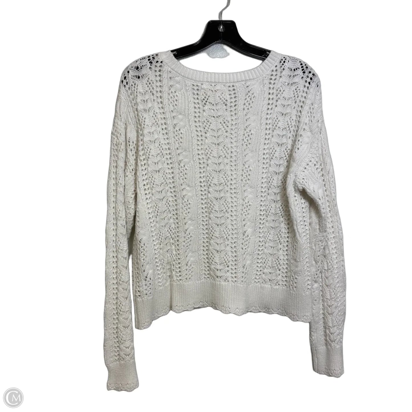 Sweater By Lucky Brand In White, Size: L