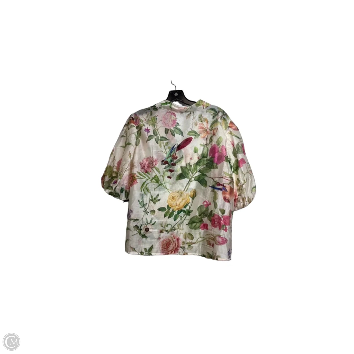 Top Short Sleeve By Clothes Mentor In Floral Print, Size: 2x